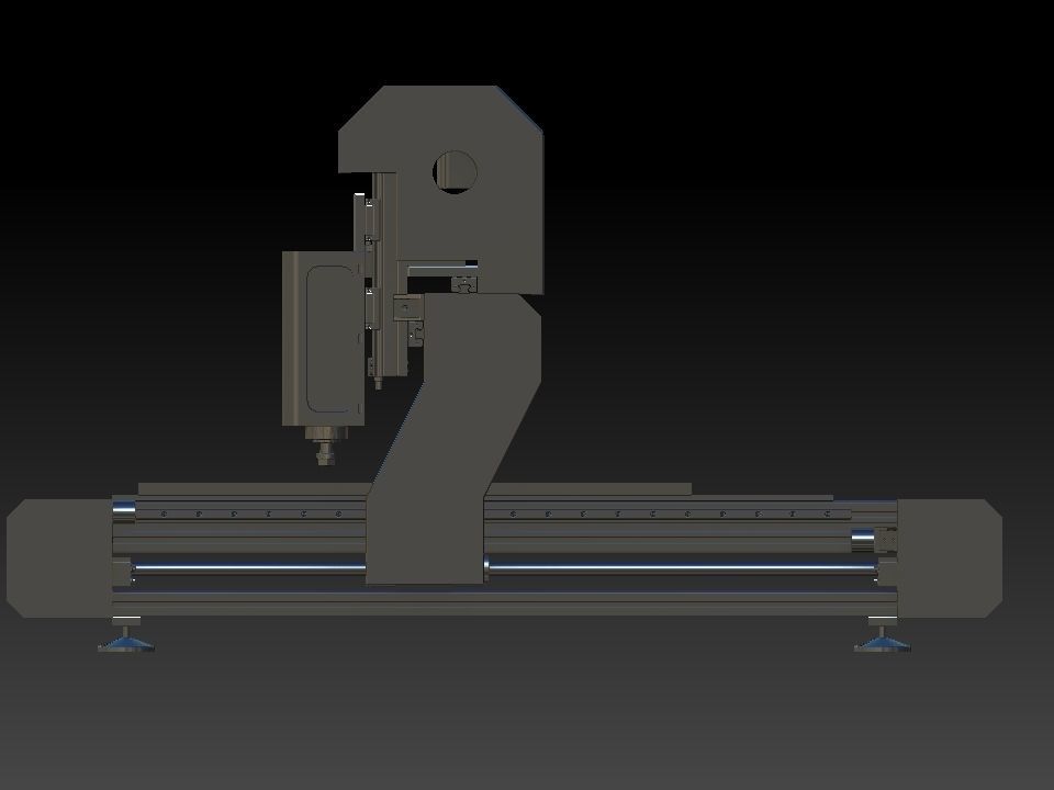 CNC ROUTER MACHINE DESIGN  3D model_4
