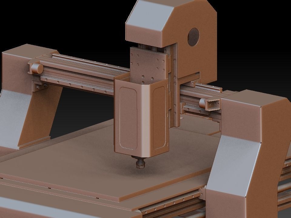 CNC ROUTER MACHINE DESIGN  3D model_2
