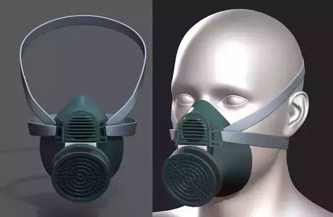 Gas mask respirator plastic futuristic scifi 