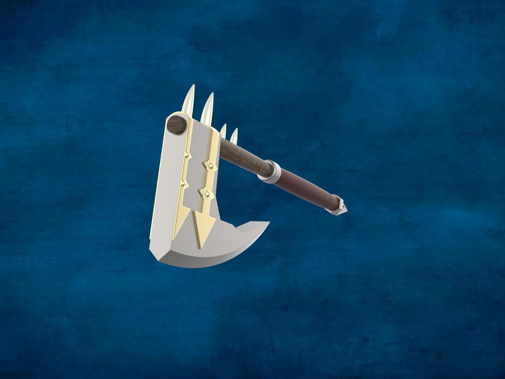 Warhammer Chaos Axe Variant 3D print model_3