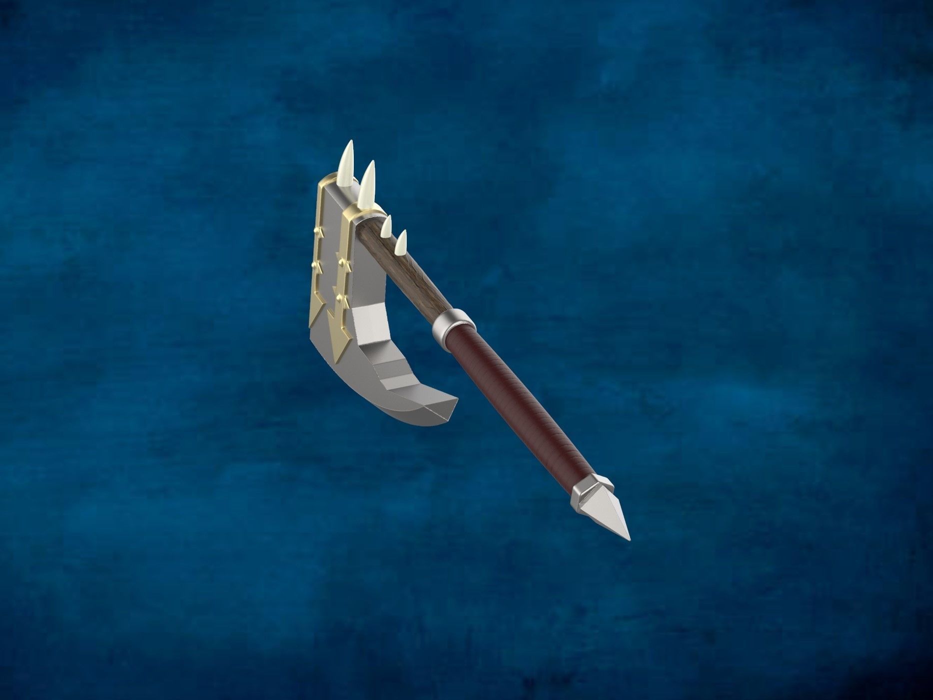 Warhammer Chaos Axe Variant 3D print model_2
