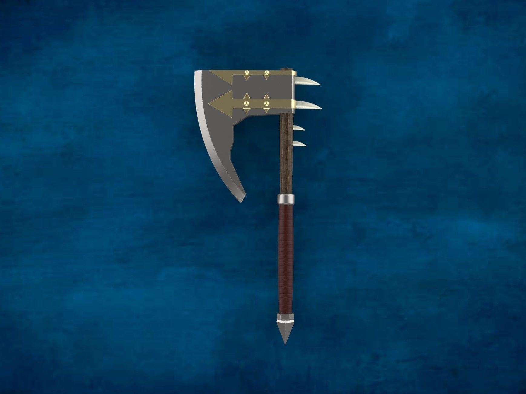 Warhammer Chaos Axe Variant 3D print model_1