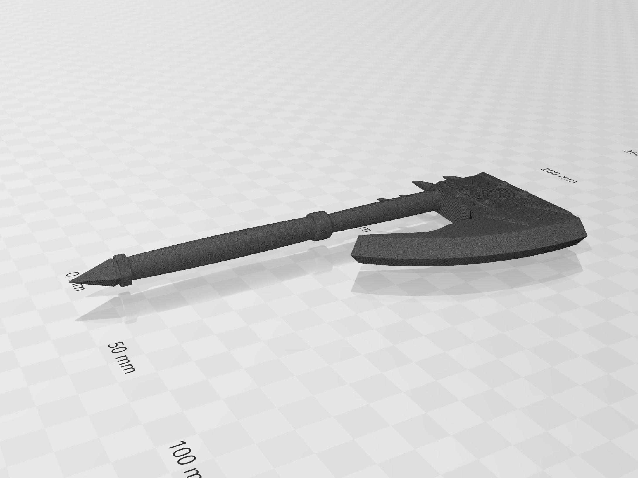 Warhammer Chaos Axe Variant 3D print model_11