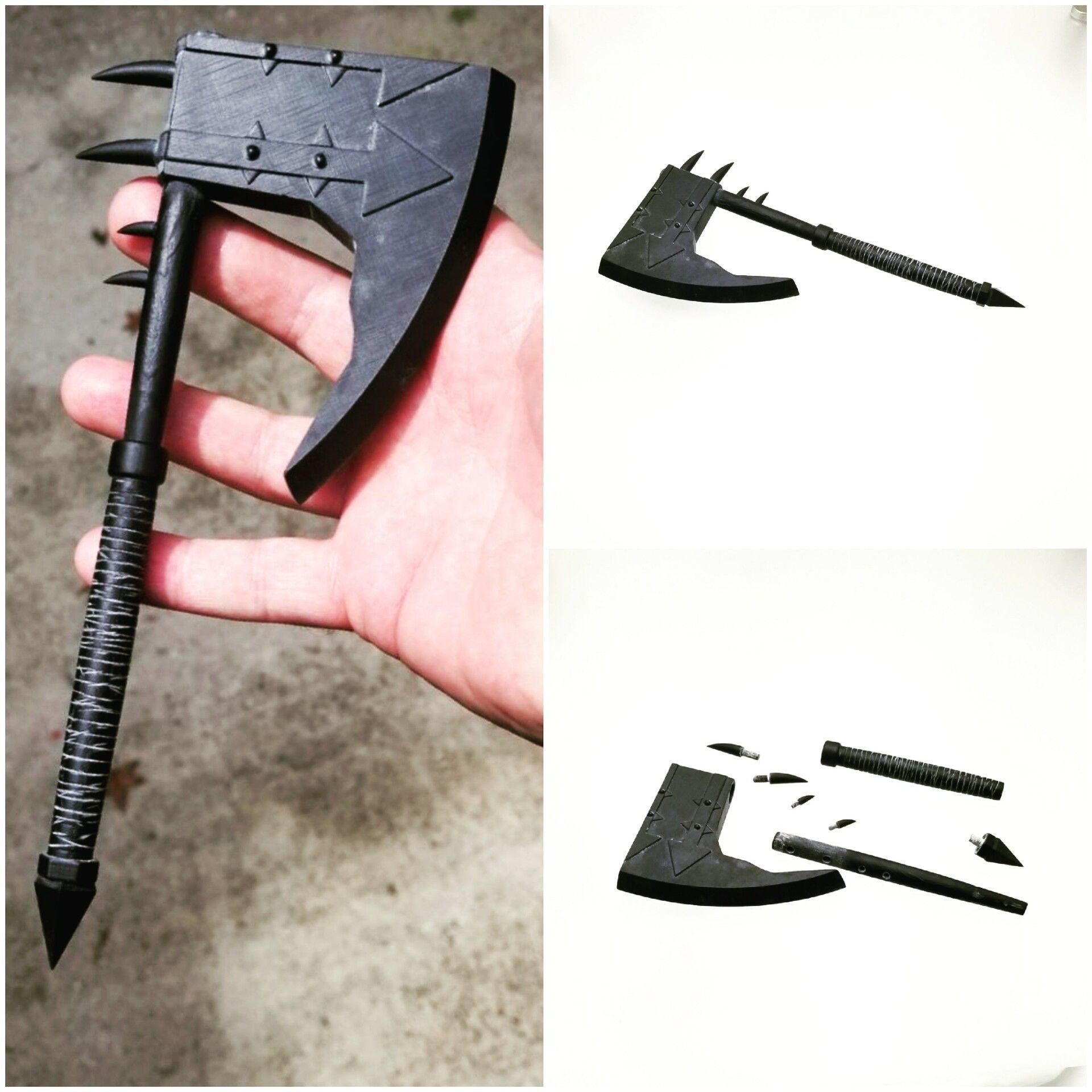 Warhammer Chaos Axe Variant 3D print model_7
