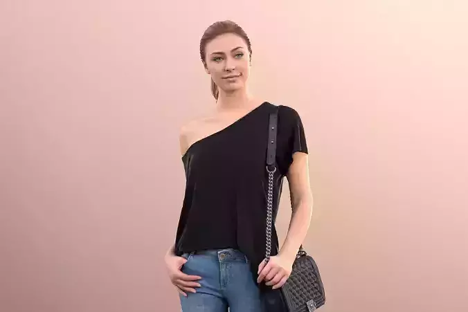 Ramona 10043 - City Girl Walking with bag