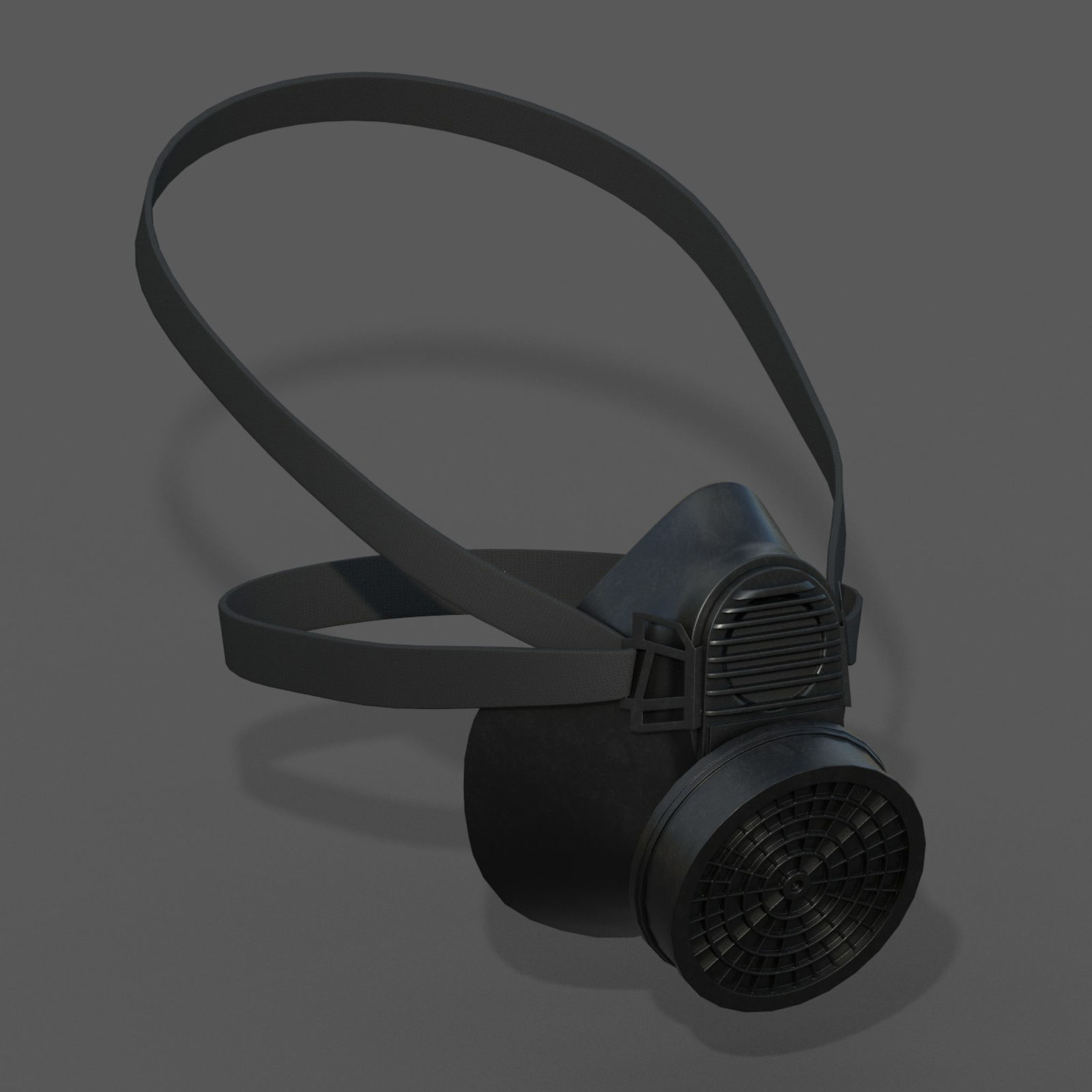Gas mask respirator scifi futuristic 3d  Low-poly 3D model_5