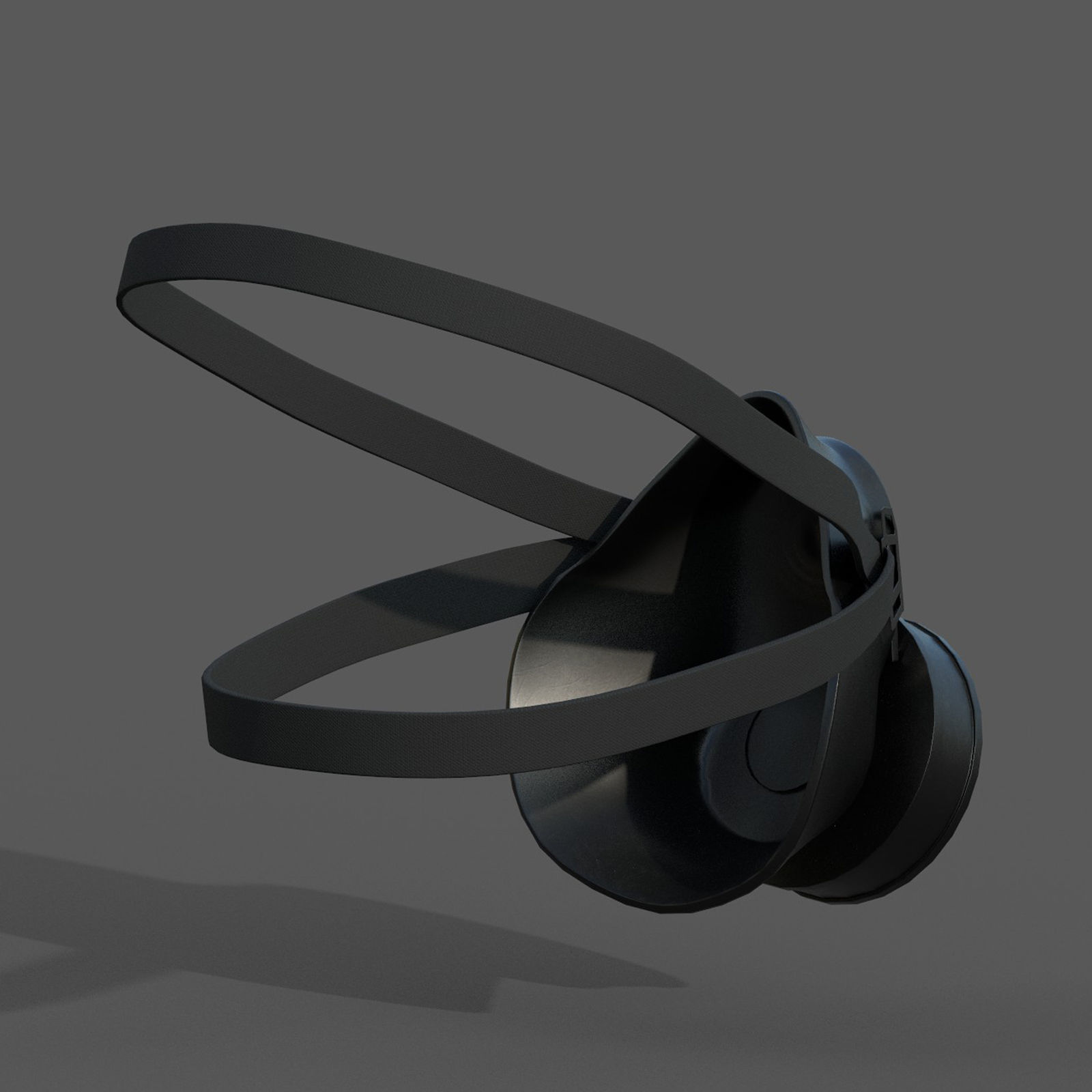 Gas mask respirator scifi futuristic 3d  Low-poly 3D model_7