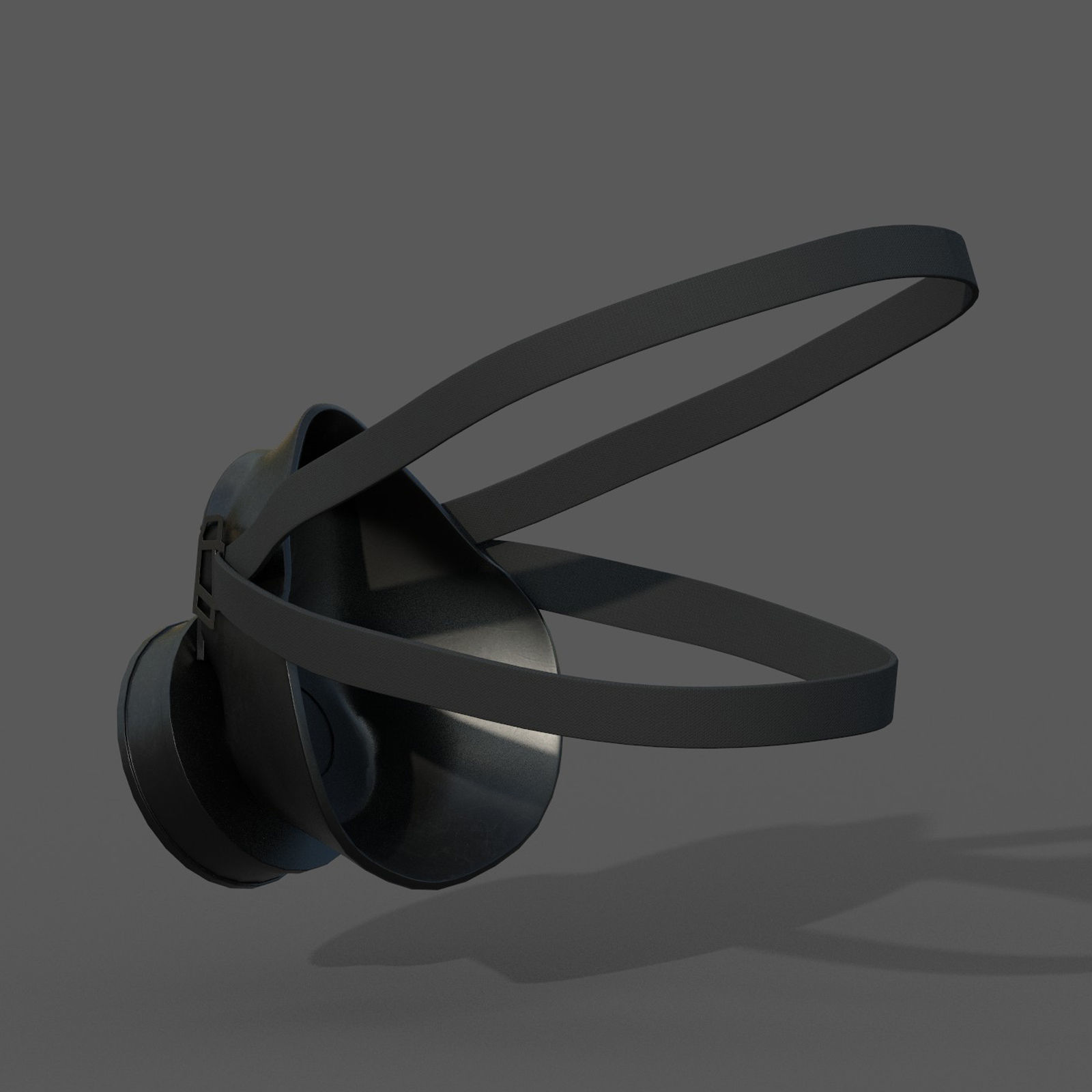 Gas mask respirator scifi futuristic 3d  Low-poly 3D model_12