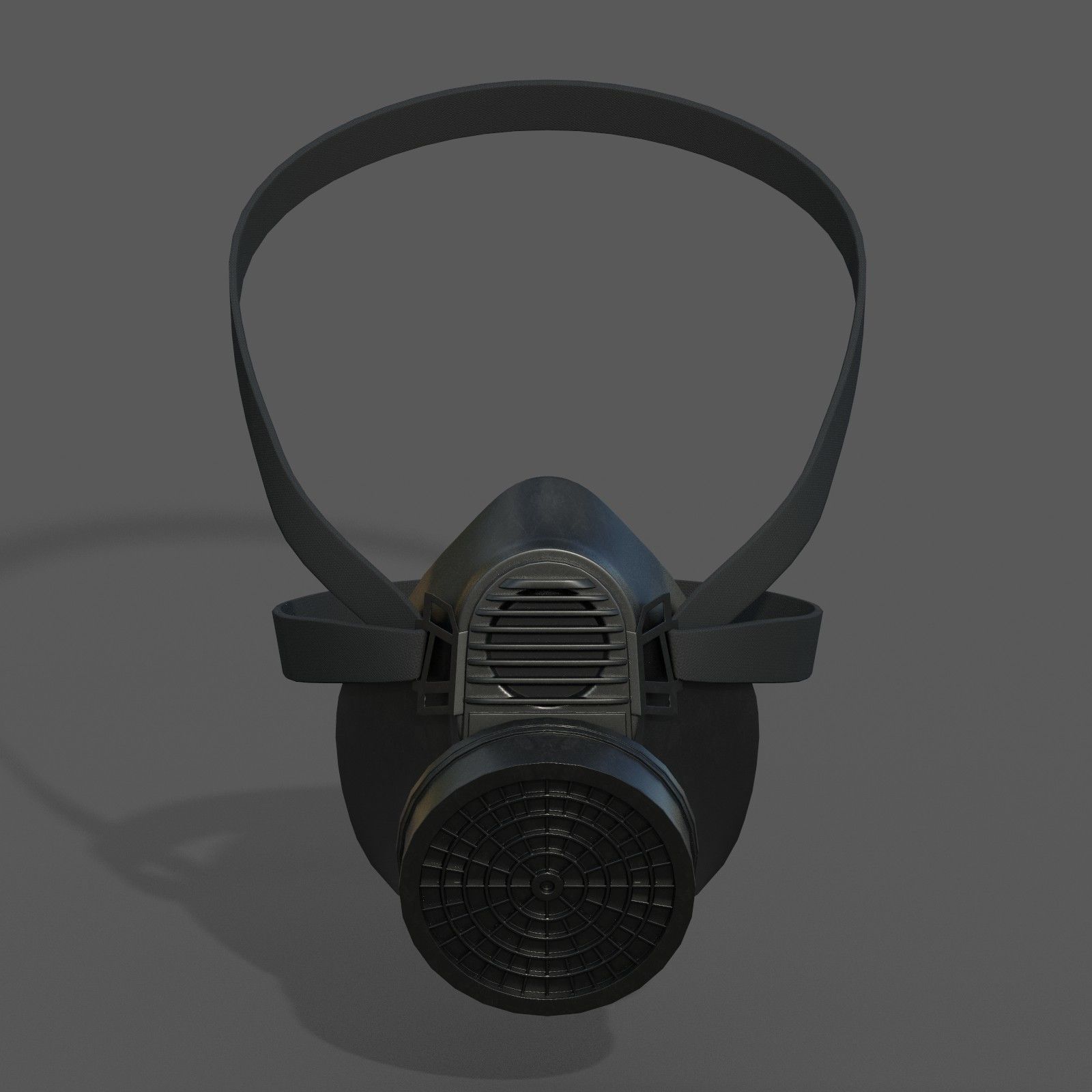 Gas mask respirator scifi futuristic 3d  Low-poly 3D model_4