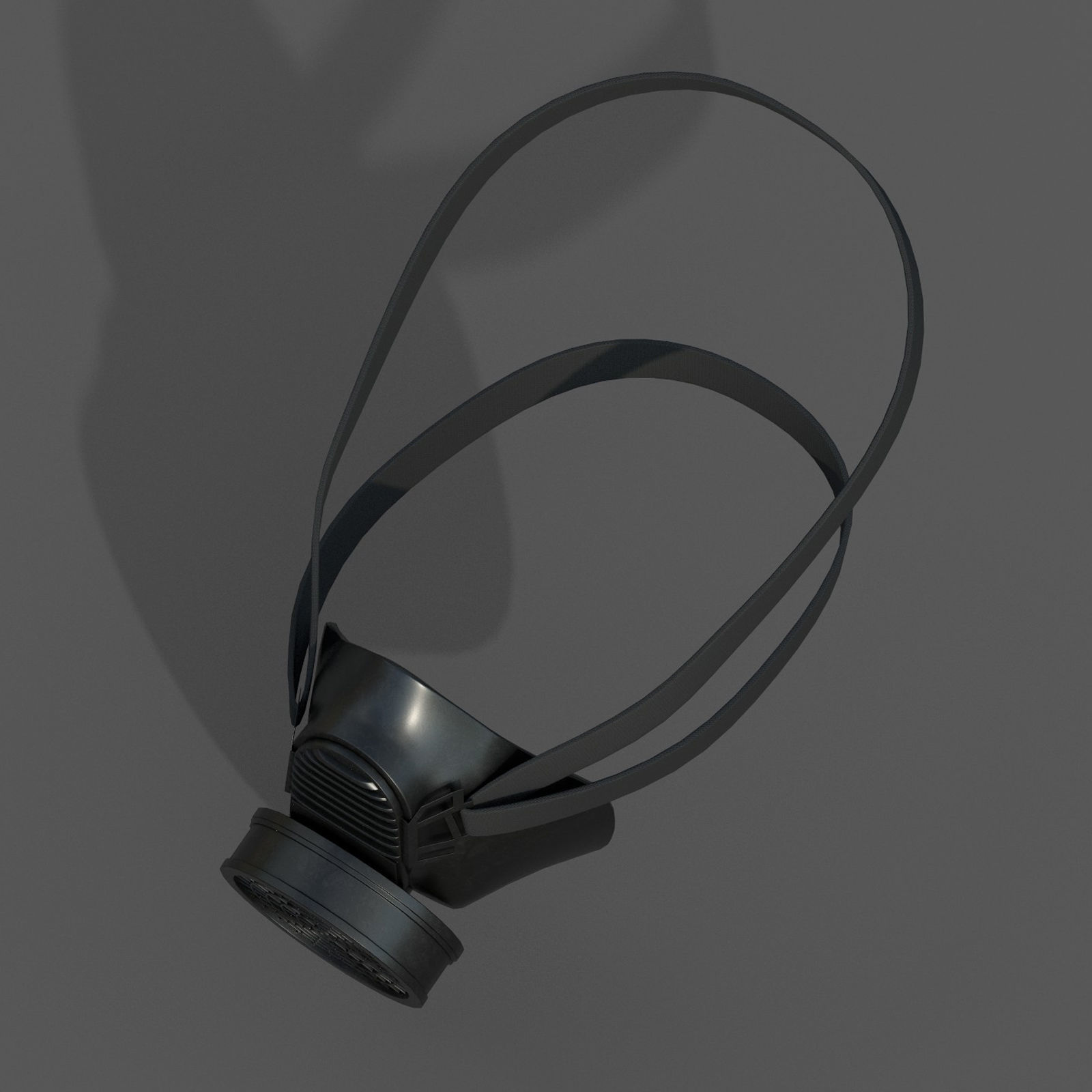 Gas mask respirator scifi futuristic 3d  Low-poly 3D model_8