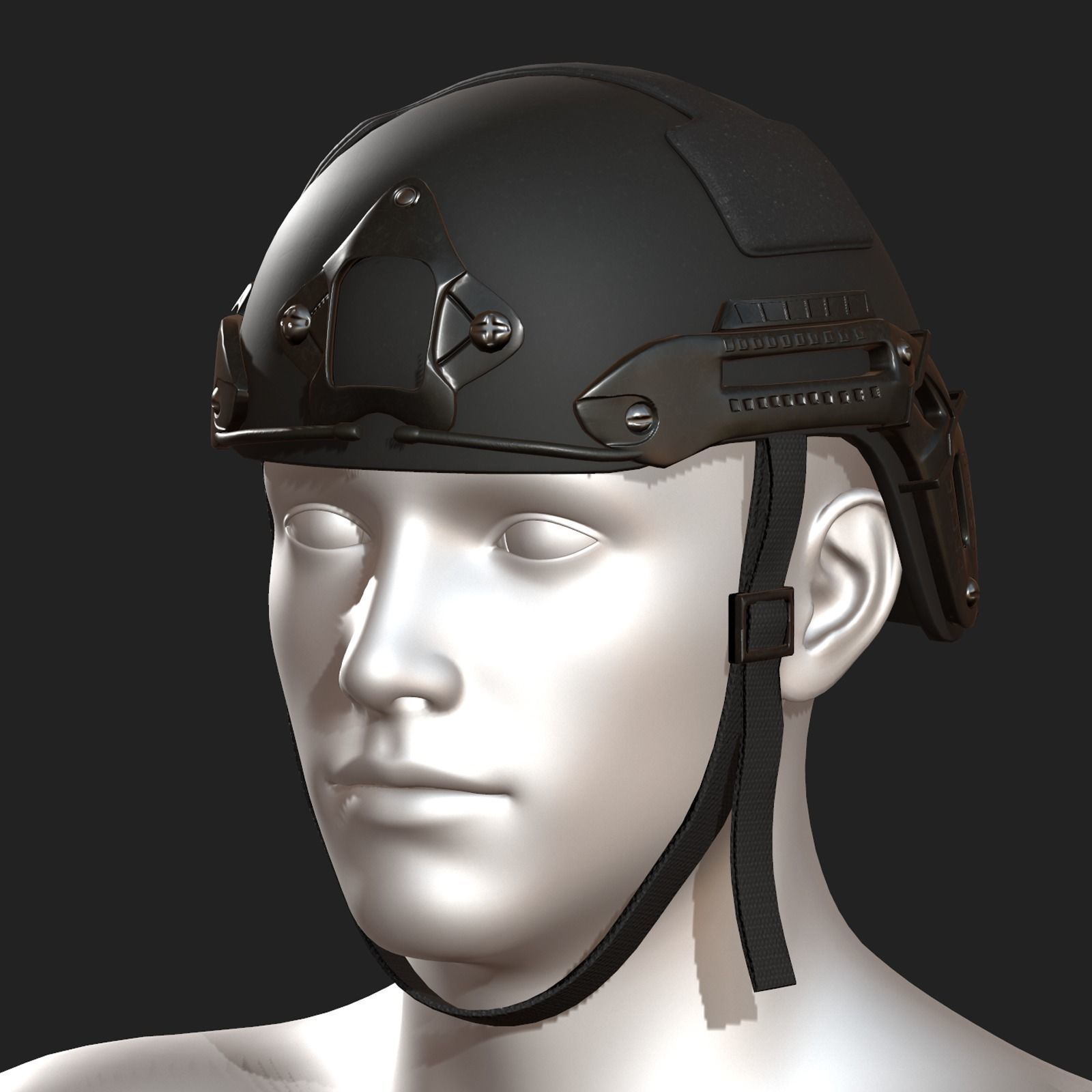 Helmet military combat 3d model  Low-poly 3D model_1