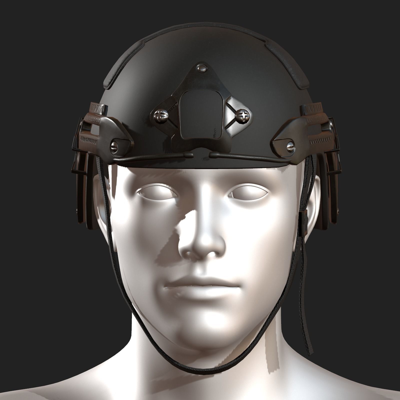 Helmet military combat 3d model  Low-poly 3D model_2
