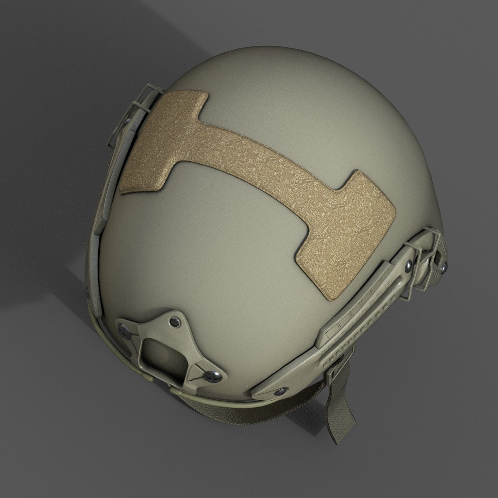 Helmet military combat fantasy scifi  Low-poly 3D model_8
