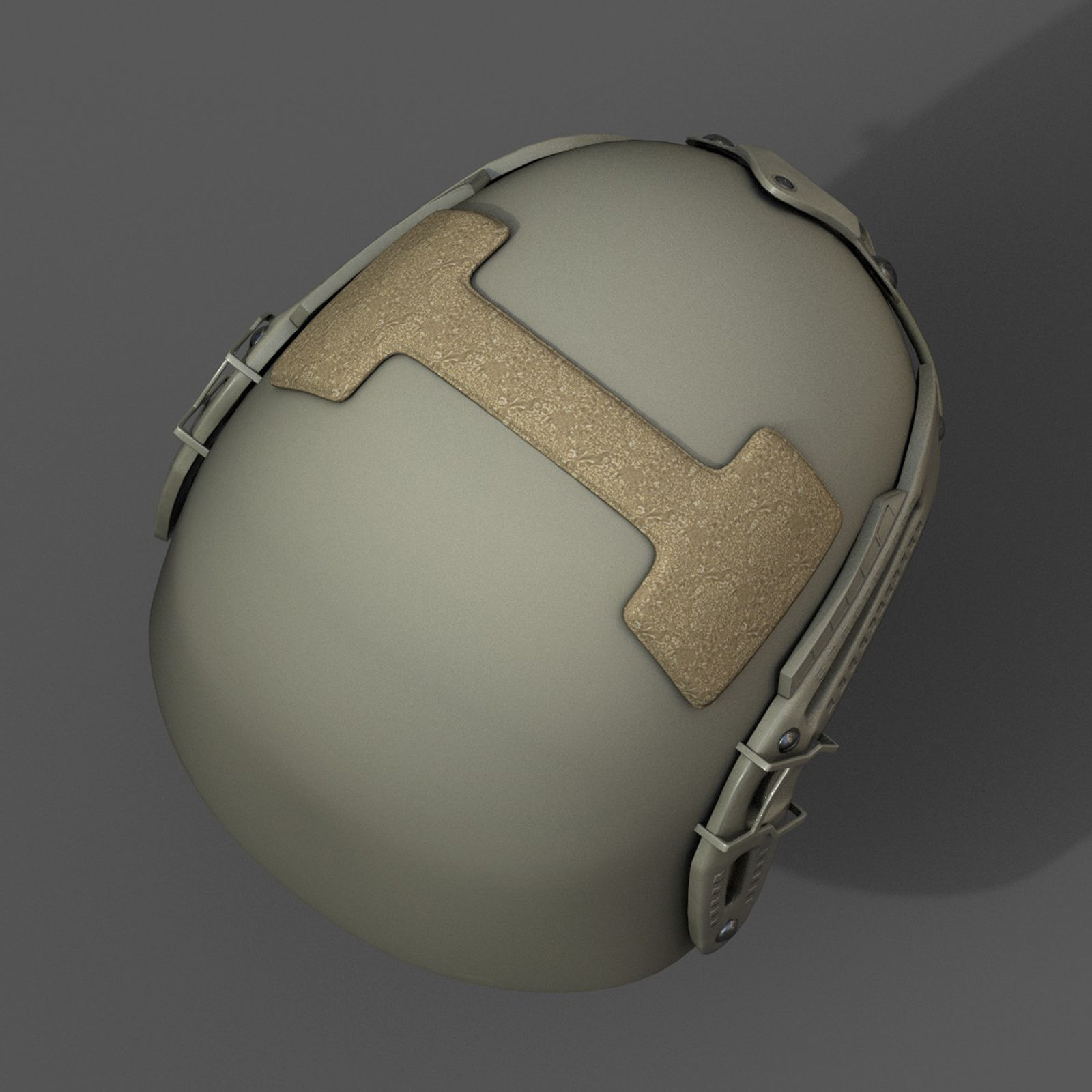 Helmet military combat fantasy scifi  Low-poly 3D model_9