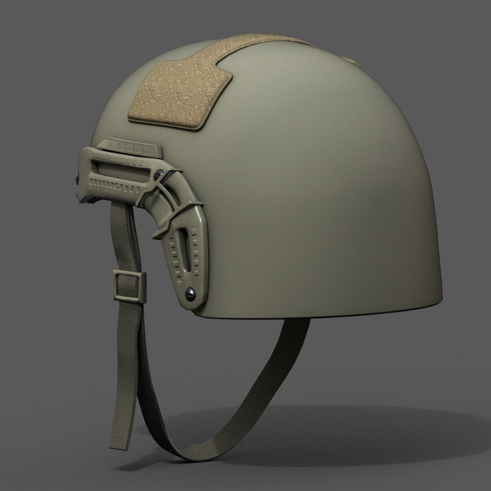 Helmet military combat fantasy scifi  Low-poly 3D model_6
