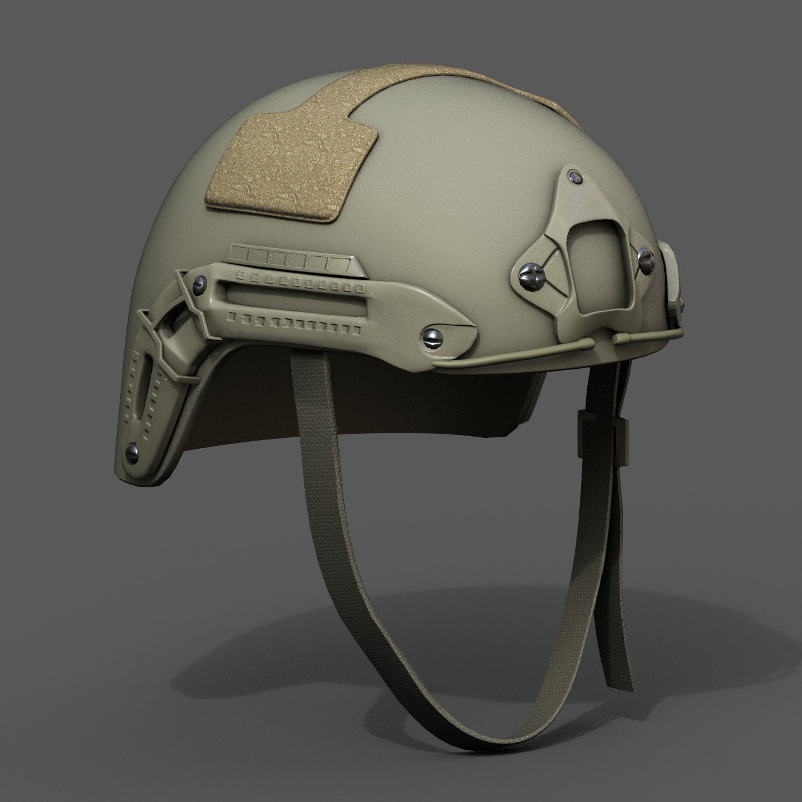 Helmet military combat fantasy scifi  Low-poly 3D model_4