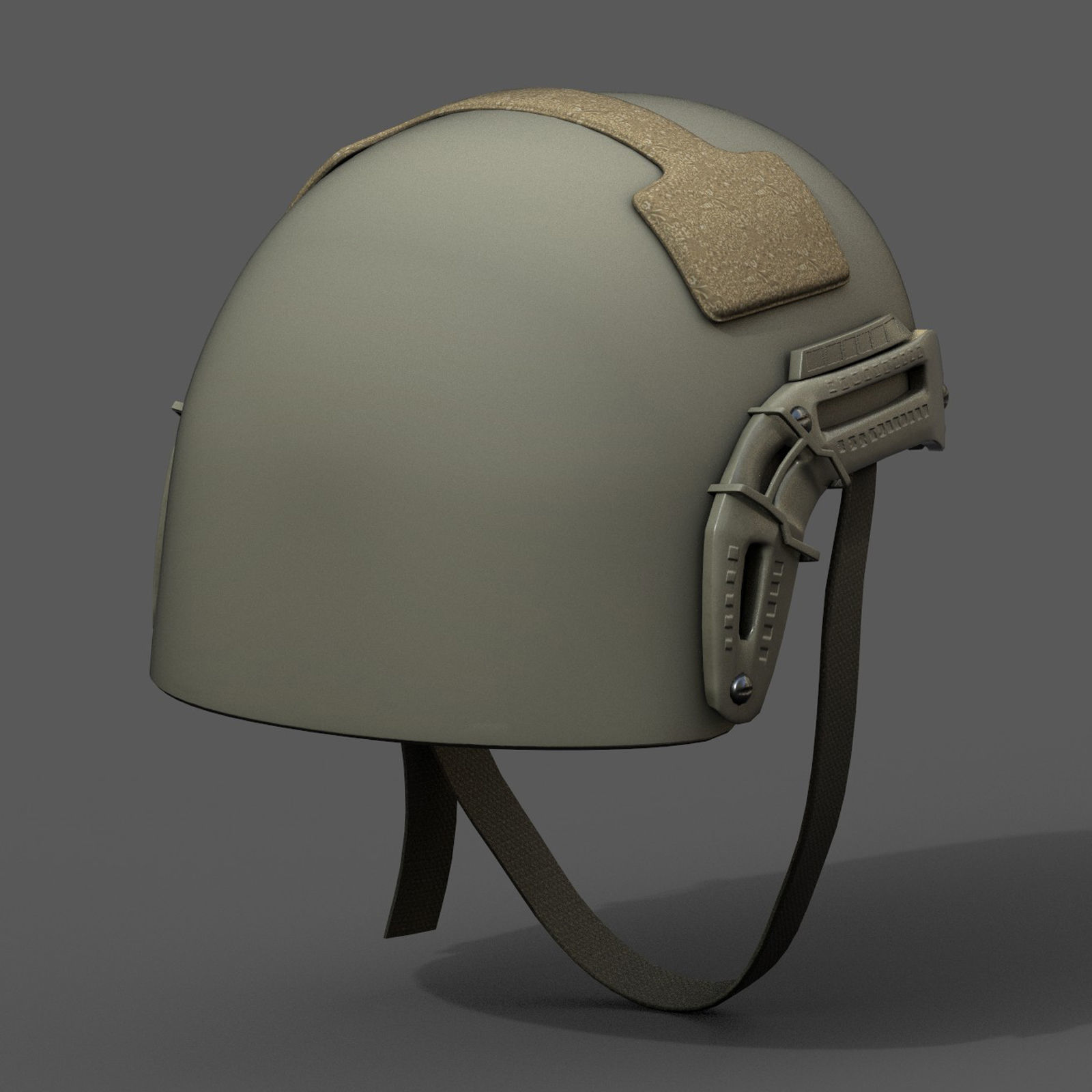 Helmet military combat fantasy scifi  Low-poly 3D model_7