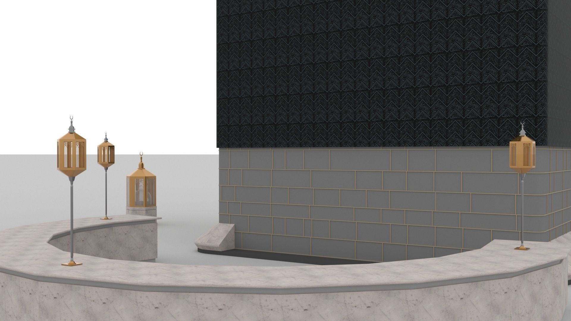 Muslims Kaaba Low-poly 3D model 3D model_5