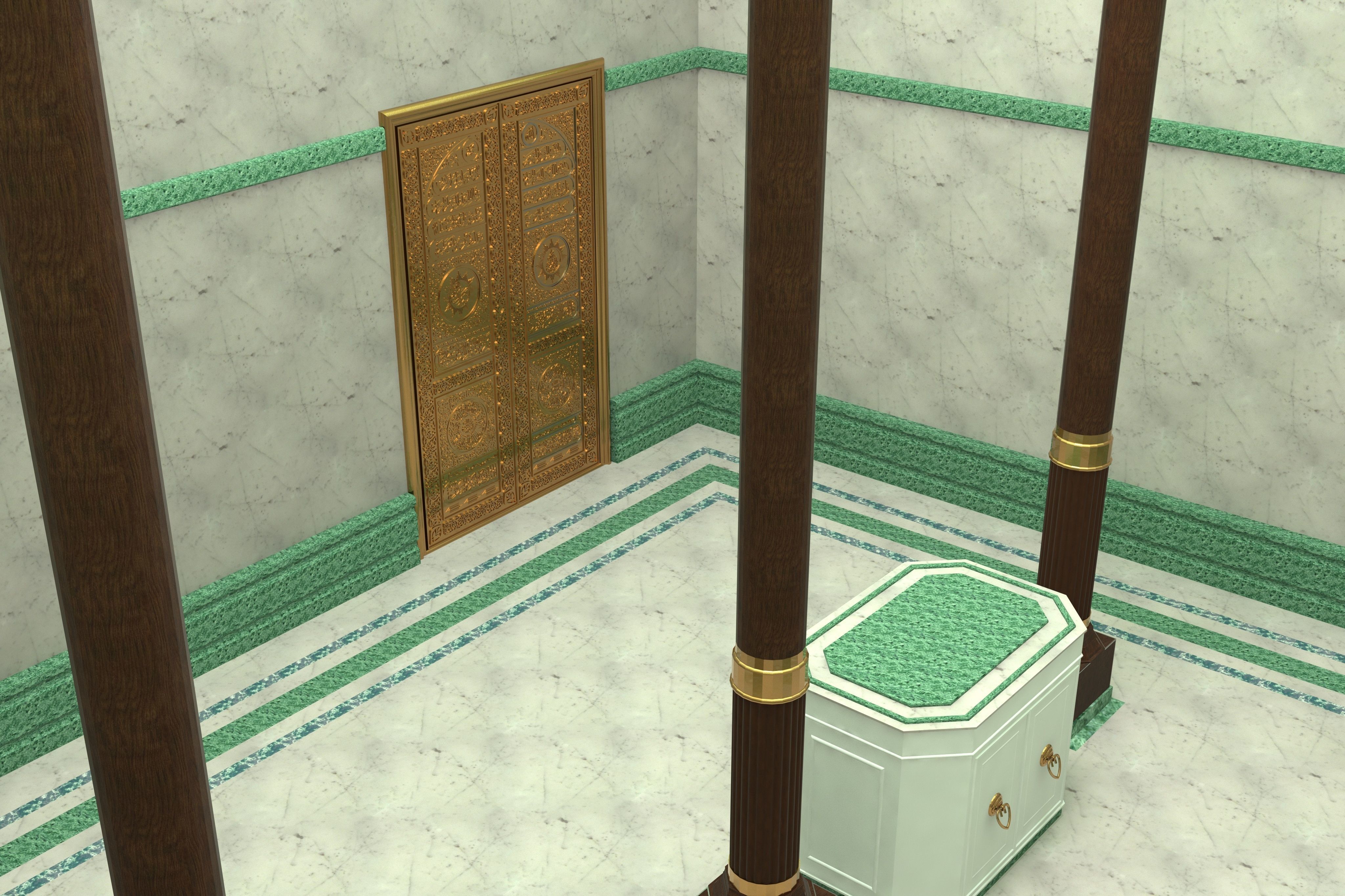 Muslims Kaaba Low-poly 3D model 3D model_24