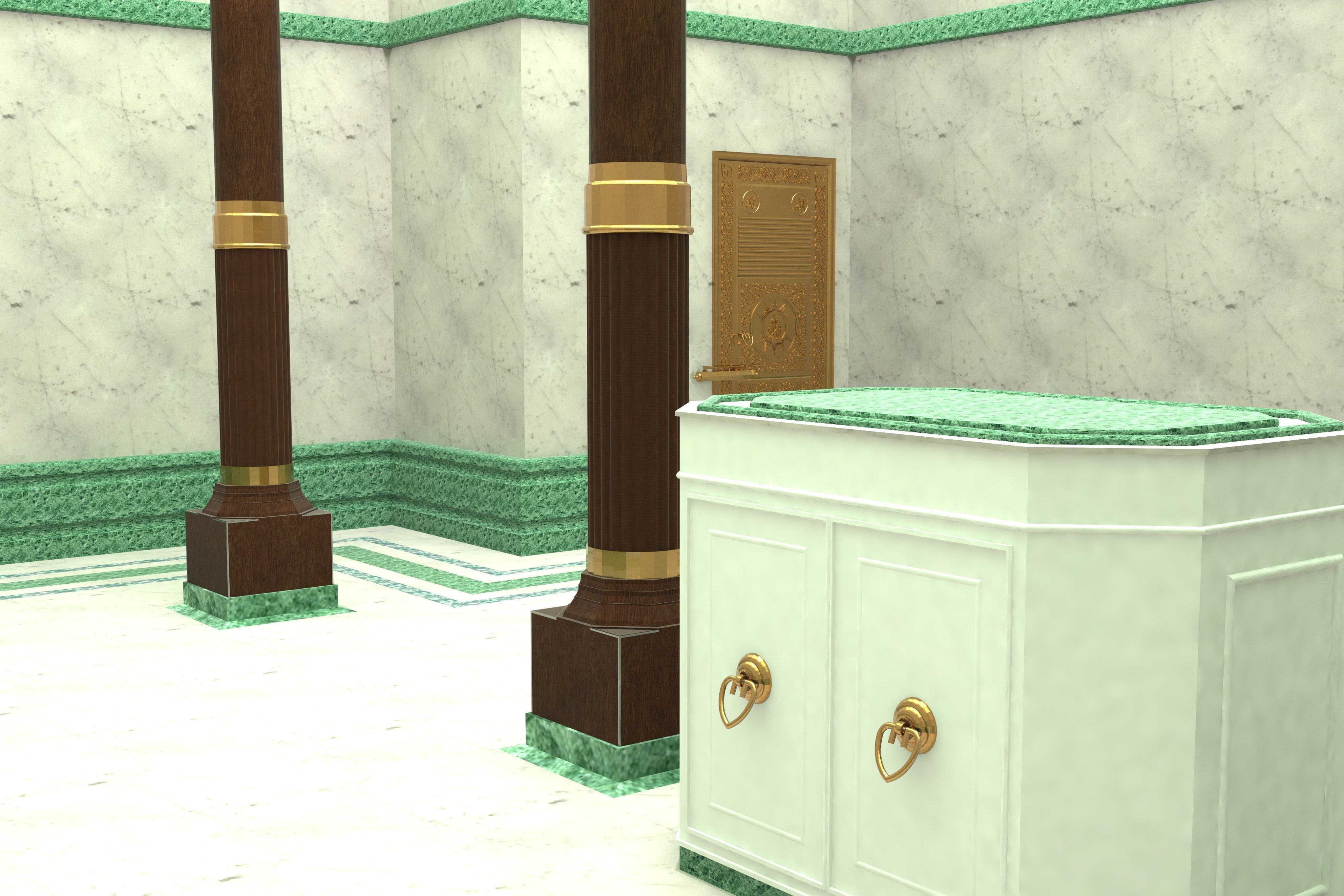 Muslims Kaaba Low-poly 3D model 3D model_23