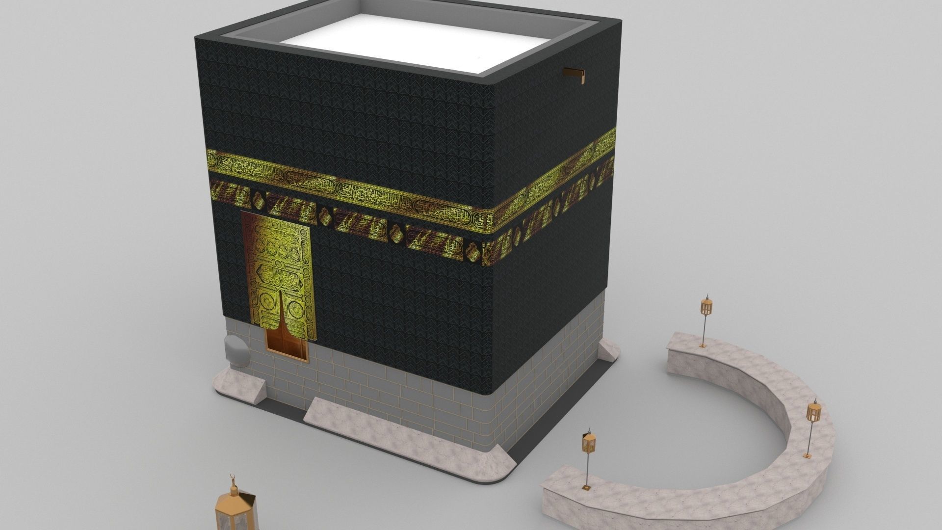 Muslims Kaaba Low-poly 3D model 3D model_2