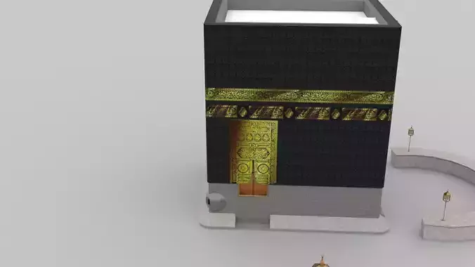 Muslims Kaaba Low-poly 3D model