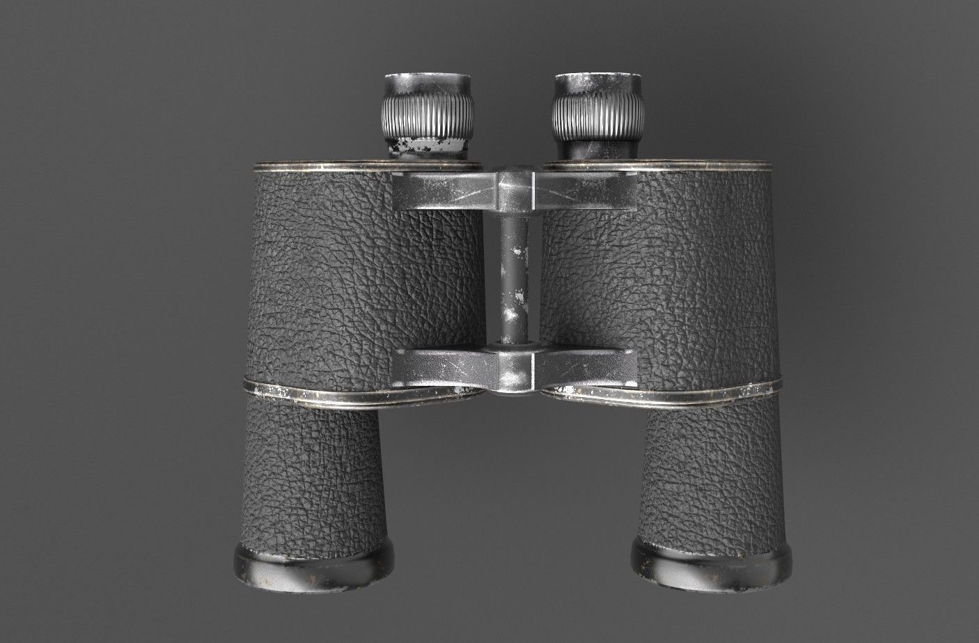 WWII Binoculars Low-poly 3D model_2