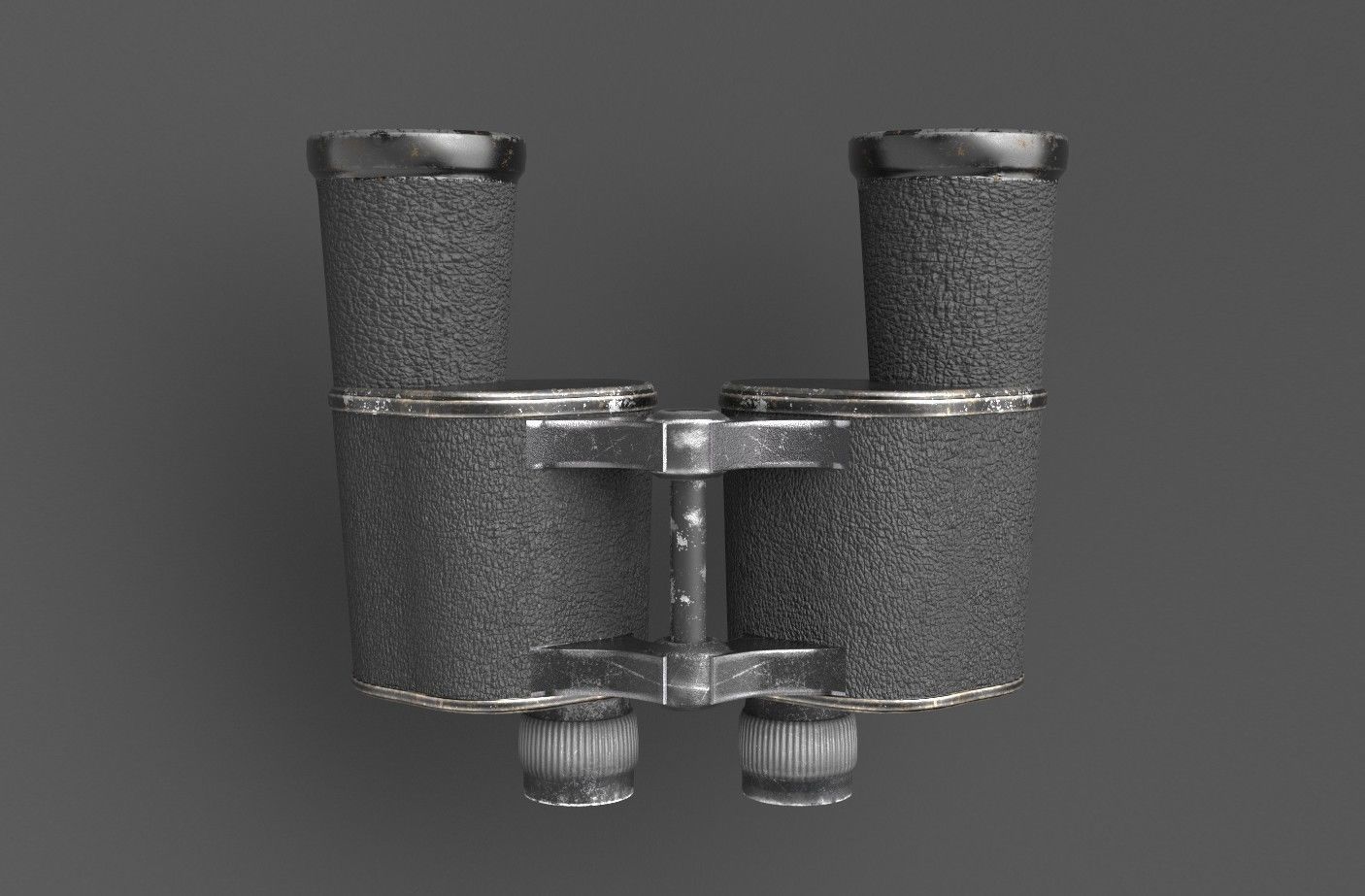 WWII Binoculars Low-poly 3D model_1