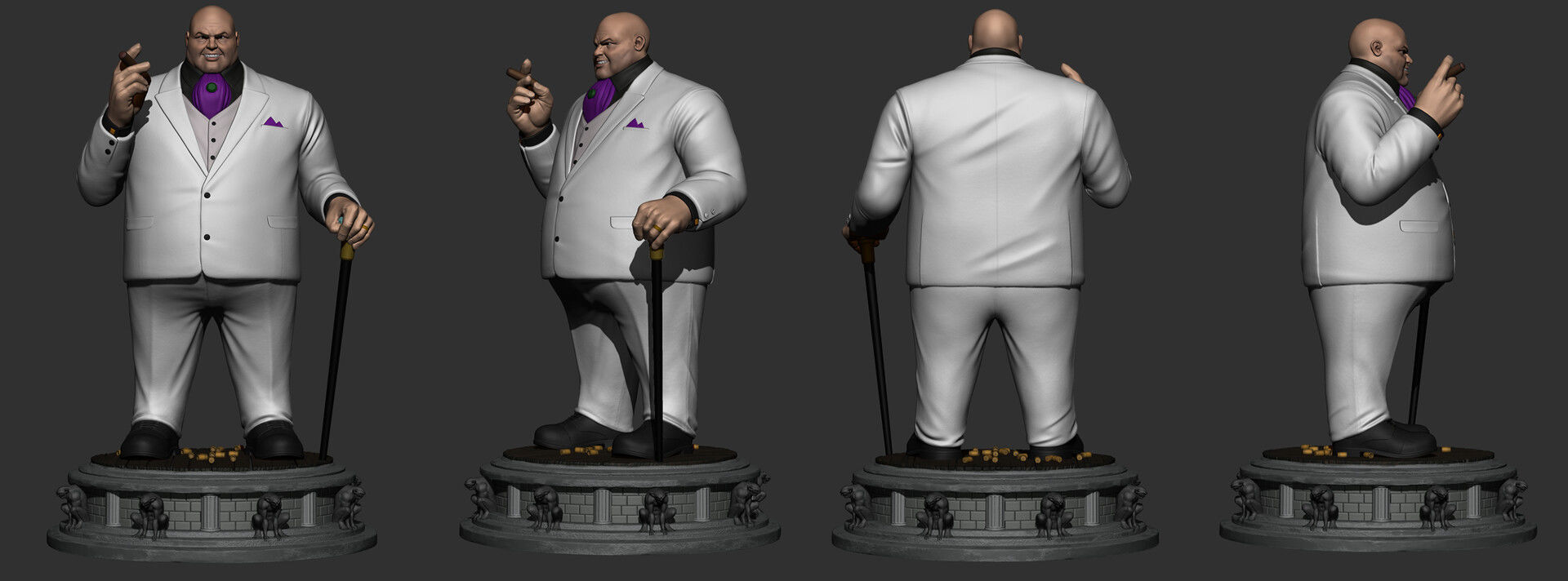 Kingpin classic 3d print STL Spiderman punisher marvel villian 3D print model_2