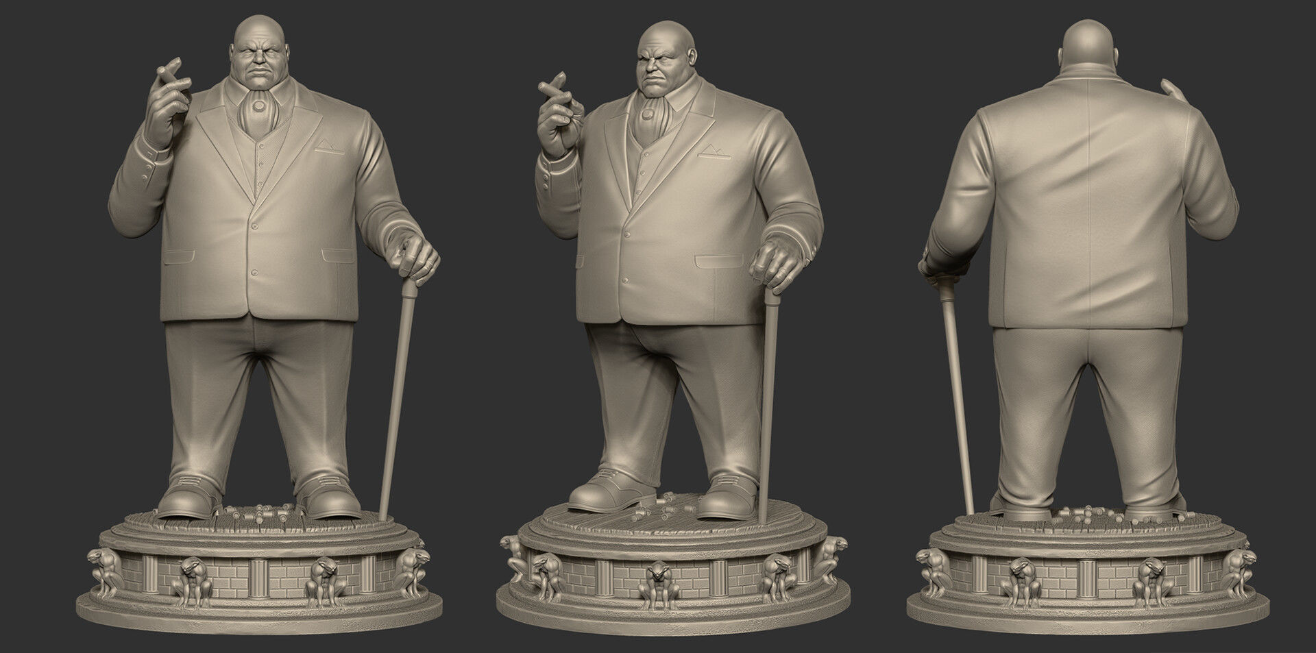 Kingpin classic 3d print STL Spiderman punisher marvel villian 3D print model_9