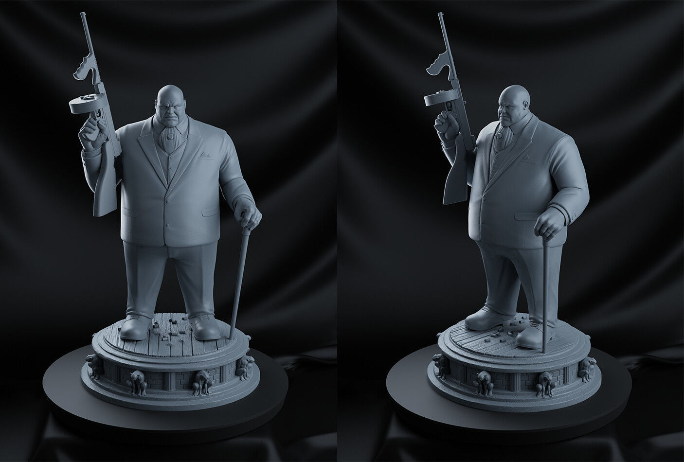 Kingpin classic 3d print STL Spiderman punisher marvel villian 3D print model_5