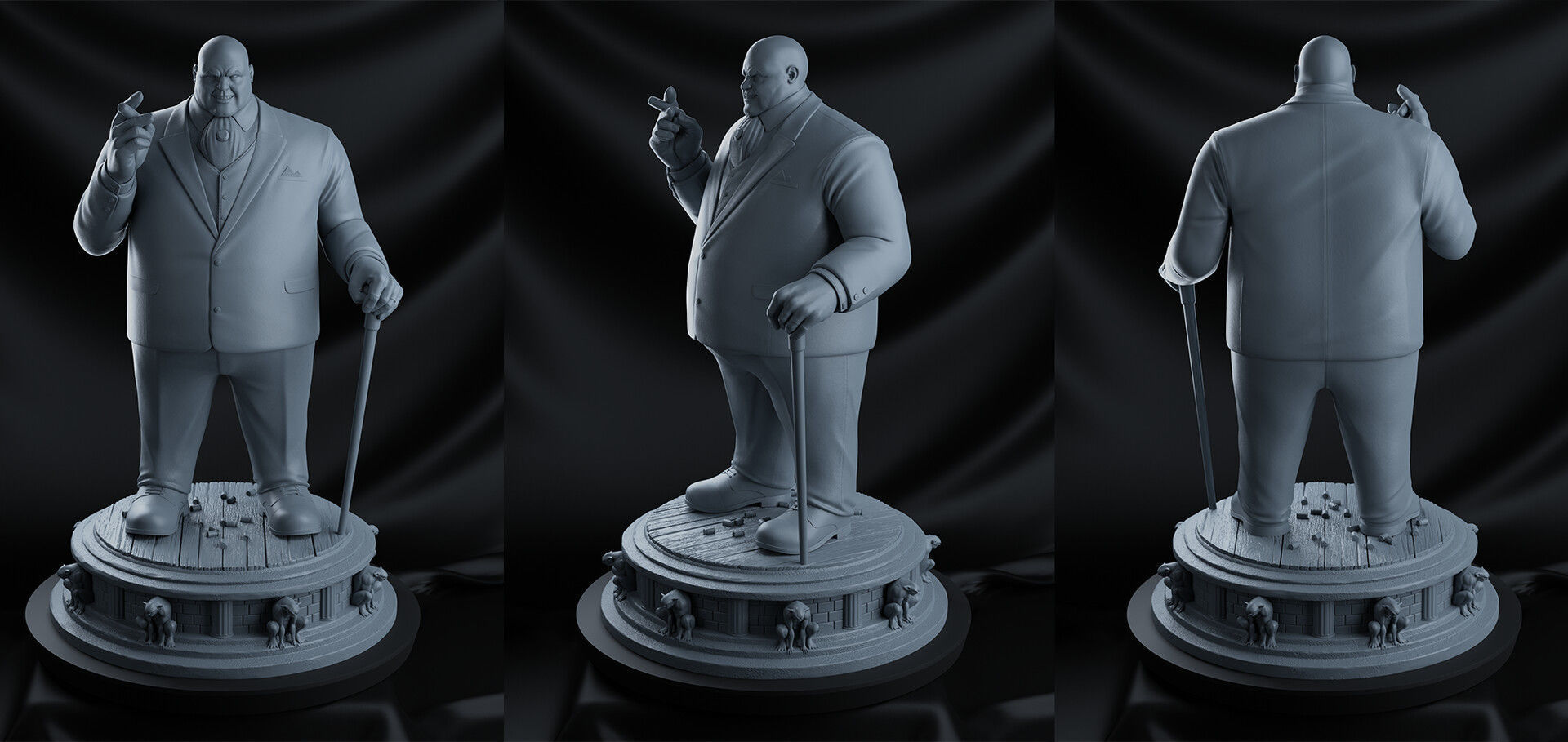 Kingpin classic 3d print STL Spiderman punisher marvel villian 3D print model_4