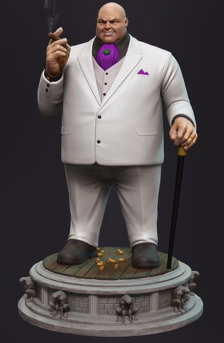 Kingpin classic 3d print STL Spiderman punisher marvel villian  3D print model