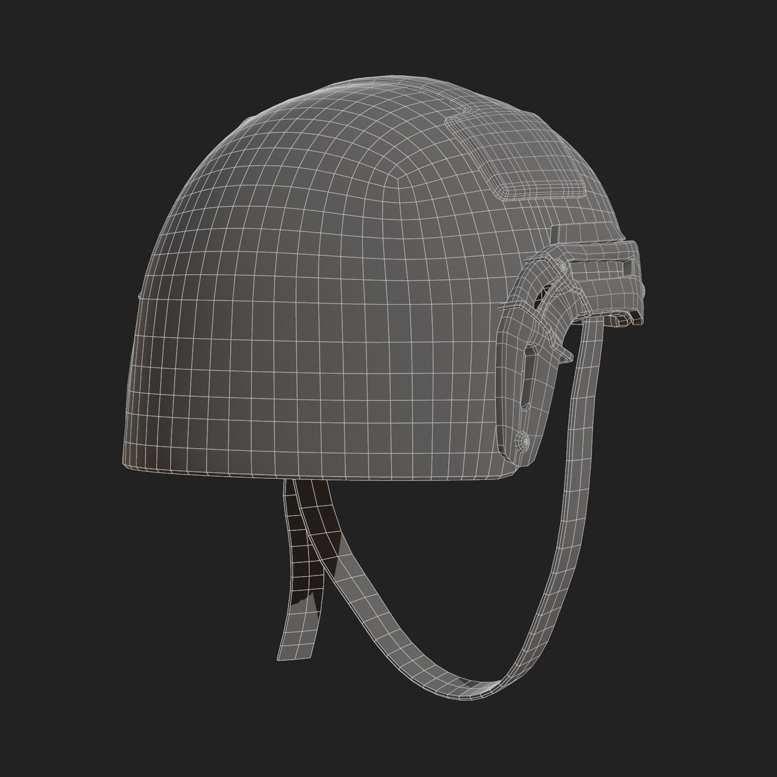 Helmet military combat fantasy futuristic Low-poly 3D model_11