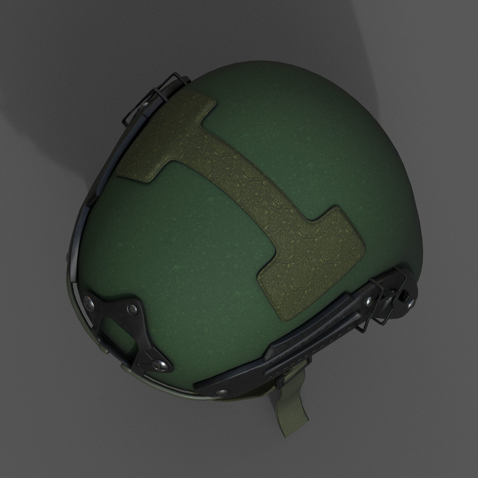 Helmet military combat fantasy futuristic Low-poly 3D model_9