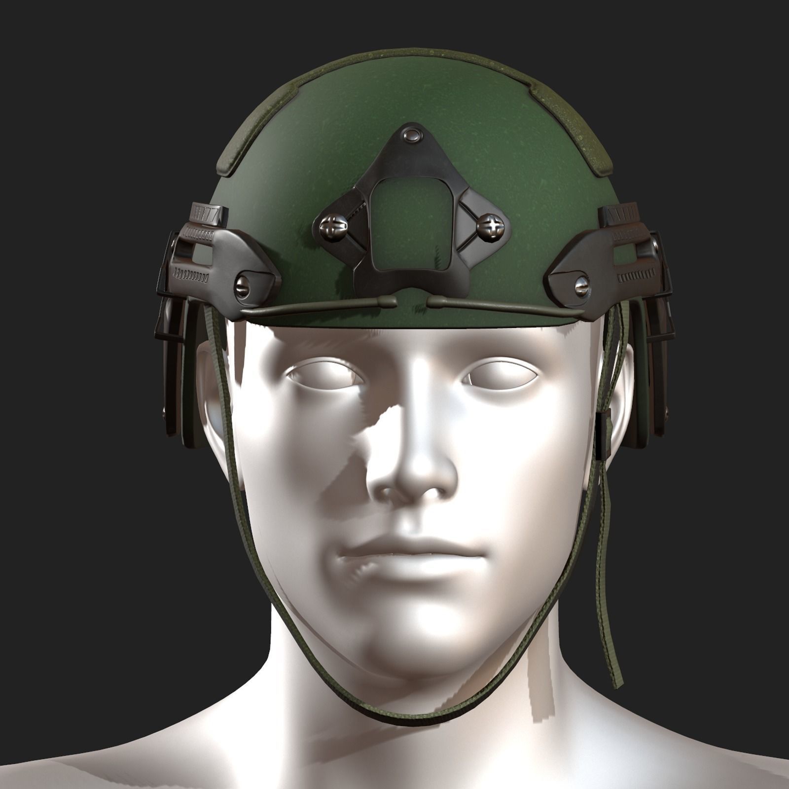 Helmet military combat fantasy futuristic Low-poly 3D model_5
