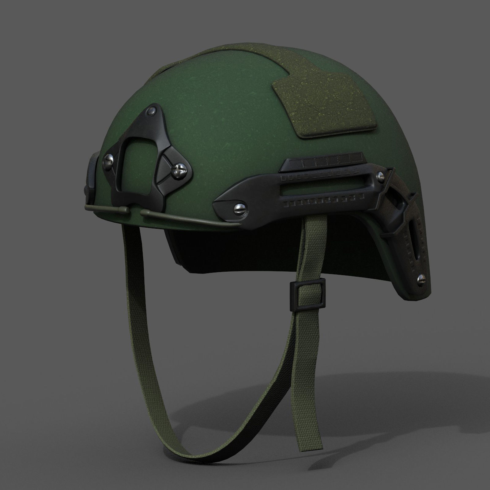 Helmet military combat fantasy futuristic Low-poly 3D model_3