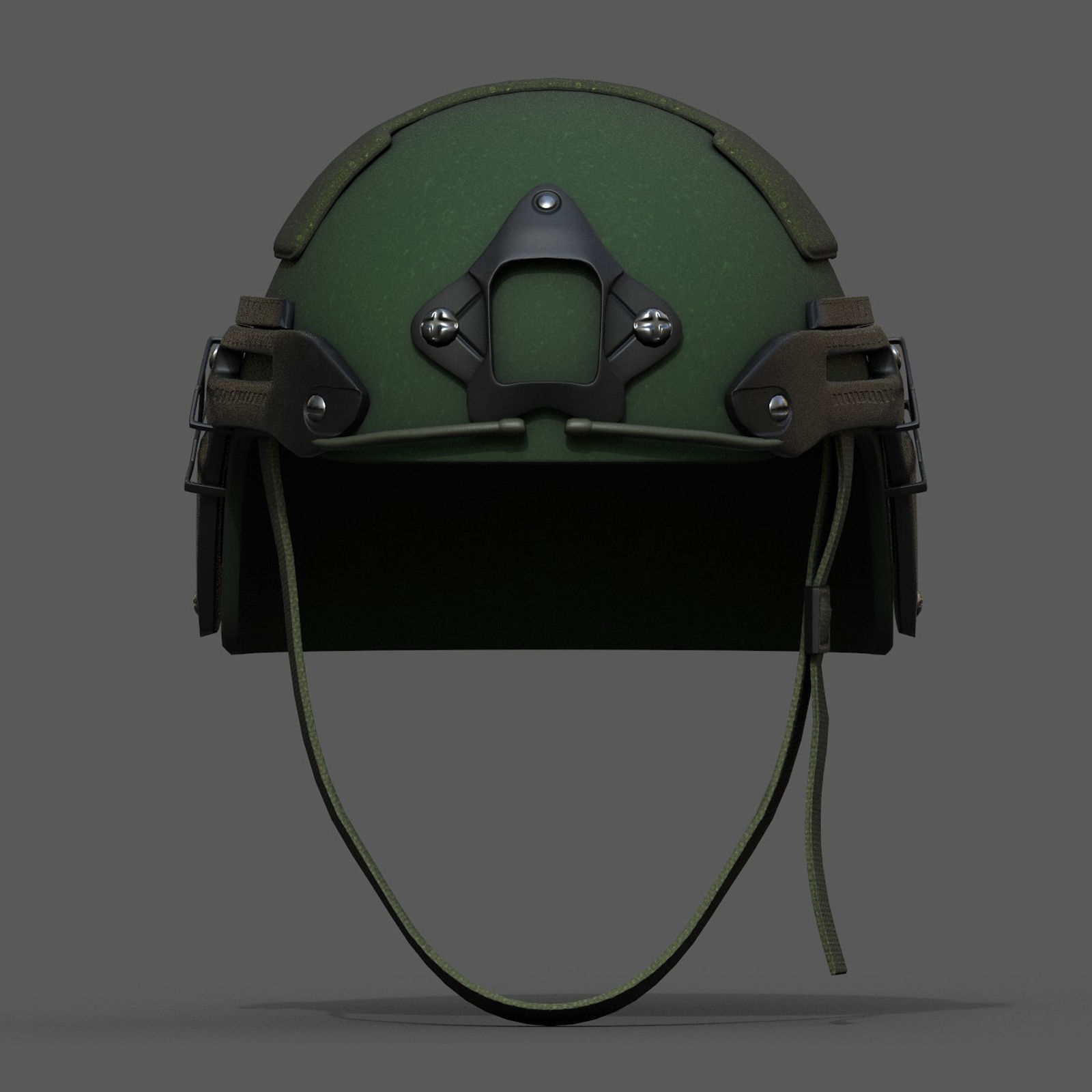 Helmet military combat fantasy futuristic Low-poly 3D model_1