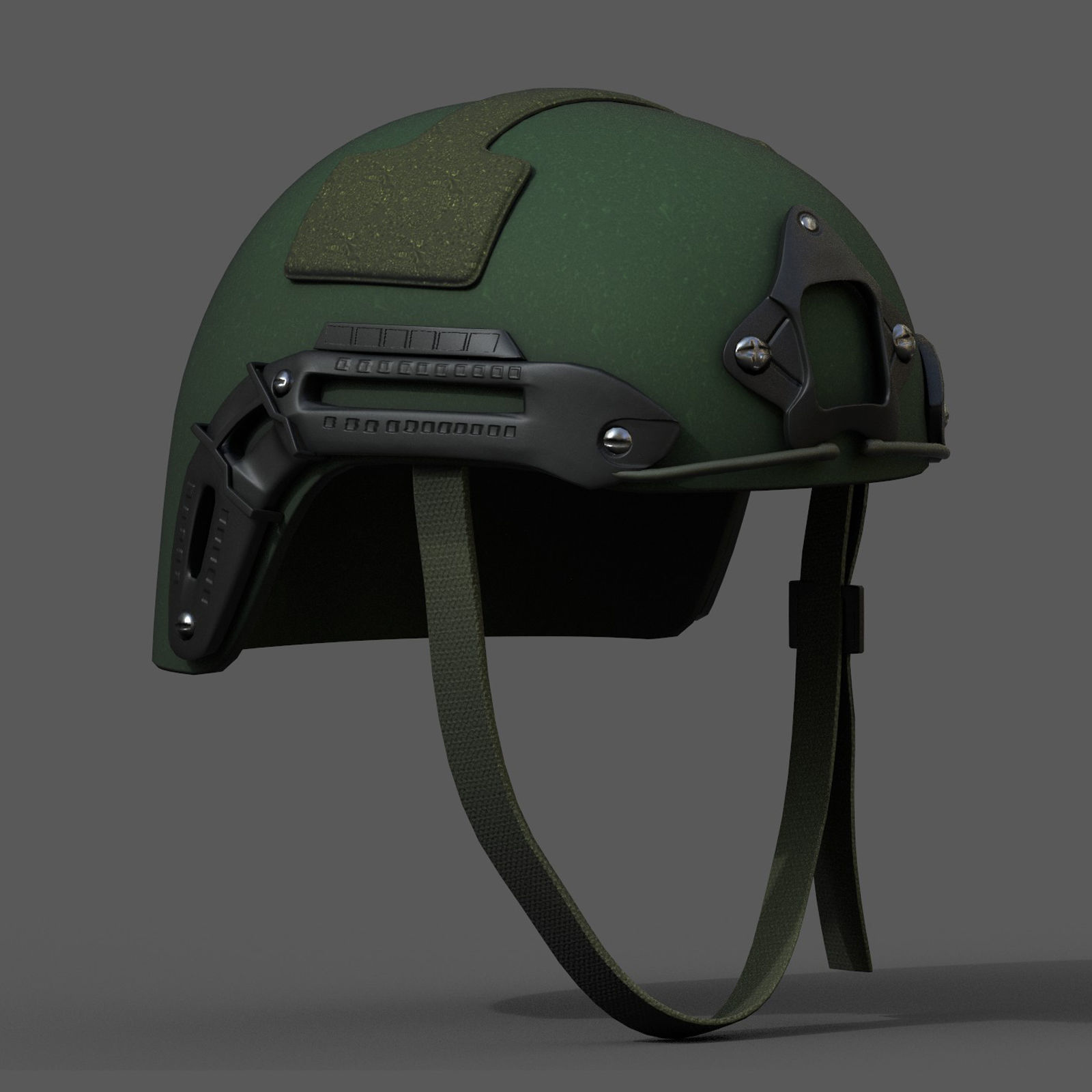 Helmet military combat fantasy futuristic Low-poly 3D model_2
