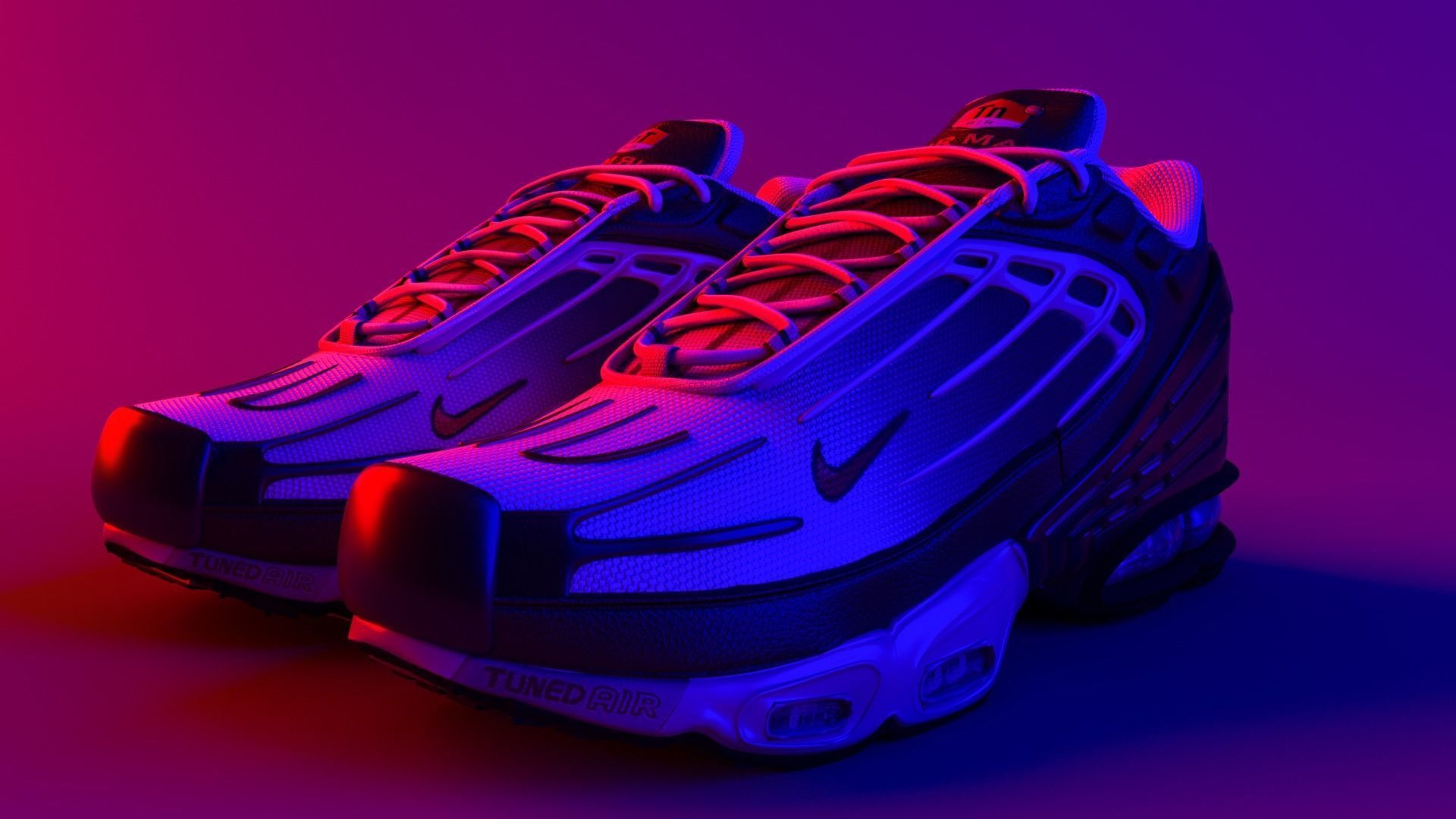 game ready Nike air Tuned3 Low-poly 3D model_5