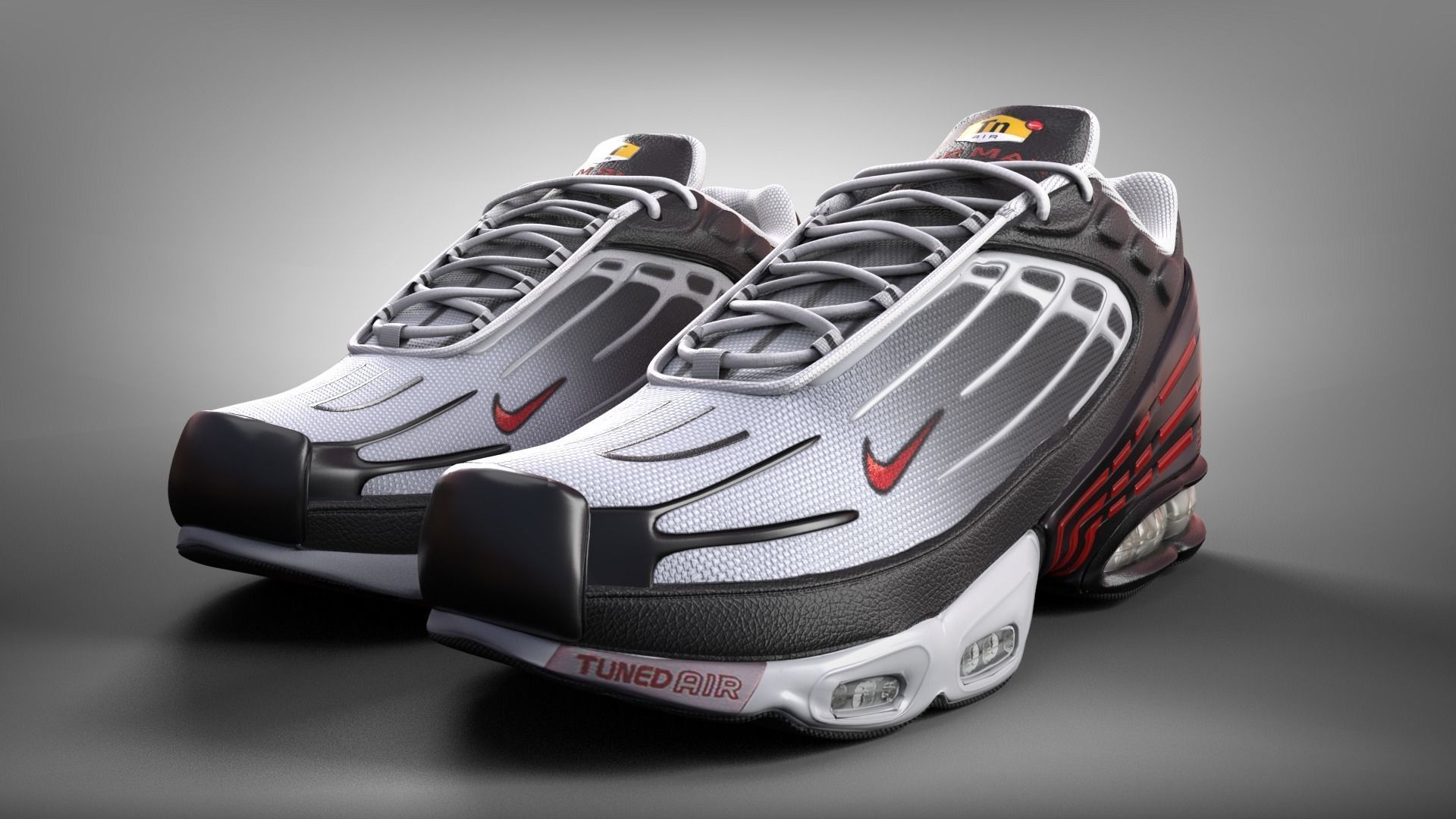 game ready Nike air Tuned3 Low-poly 3D model_6