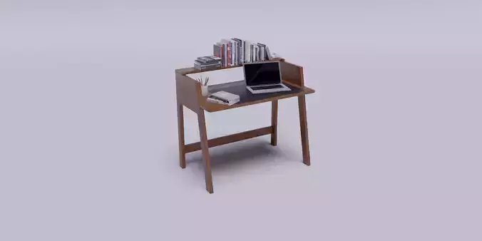 Decorated Desk 3D-Model