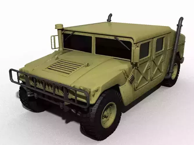 hummer low poly humvee