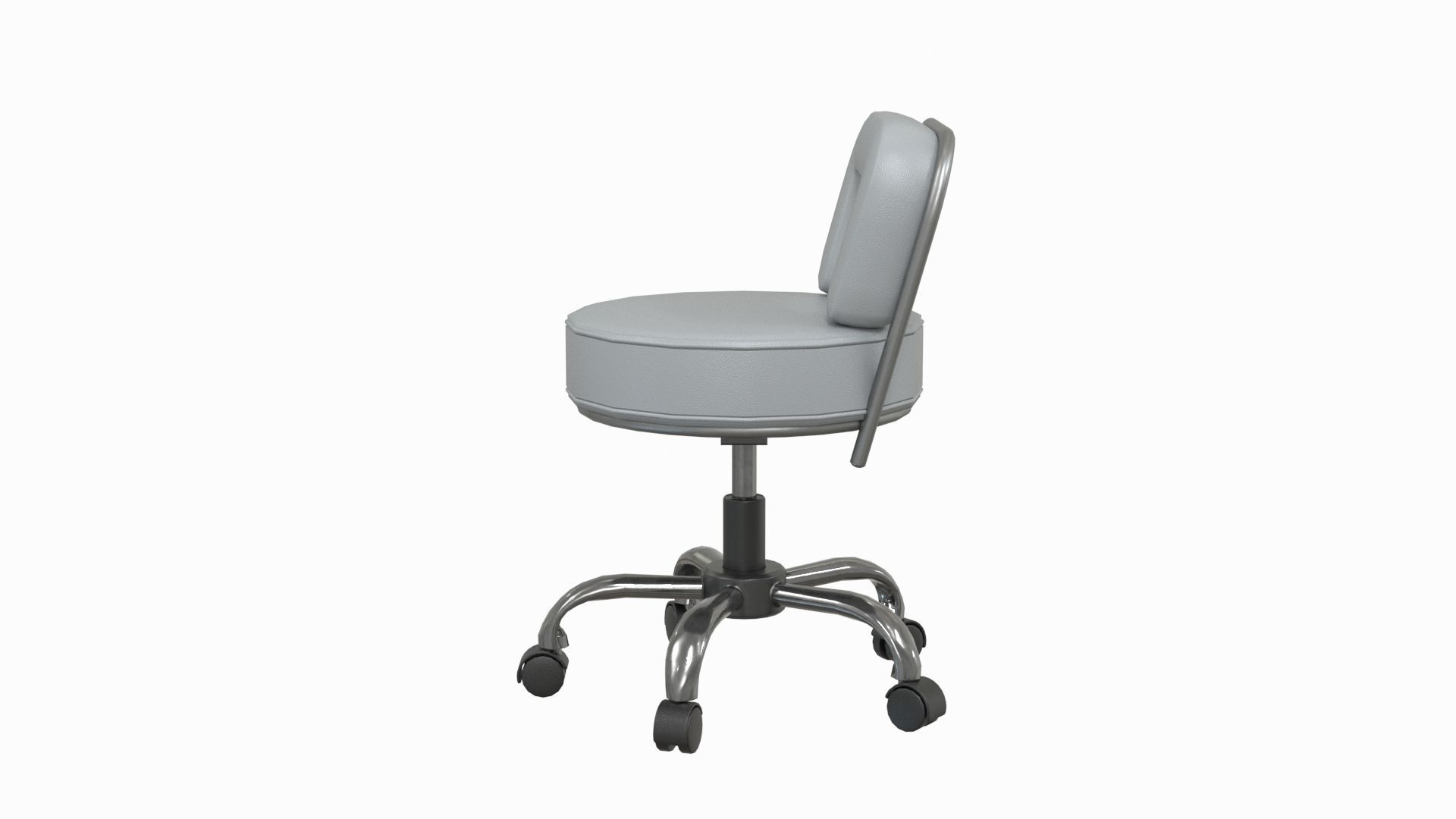 salon chair Low-poly 3D model_2