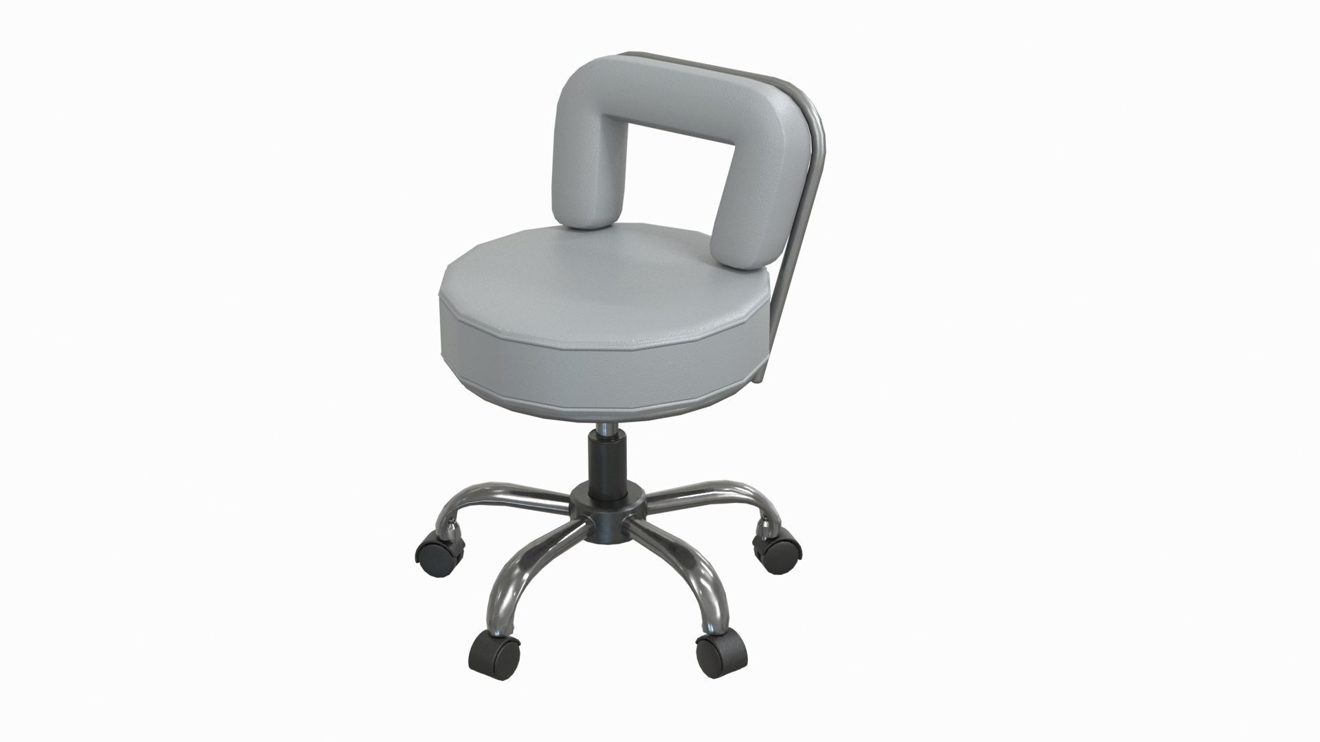 salon chair Low-poly 3D model_1