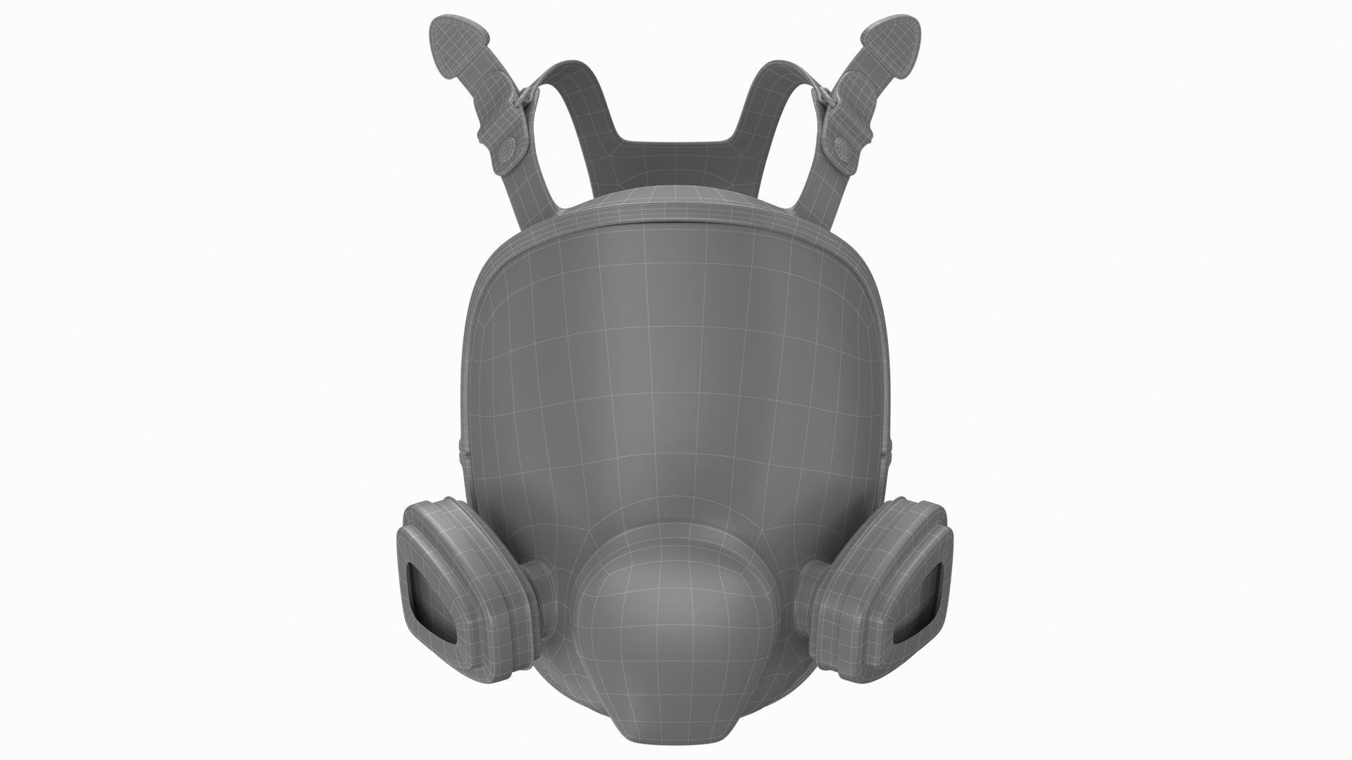 full face mask Low-poly 3D model_7