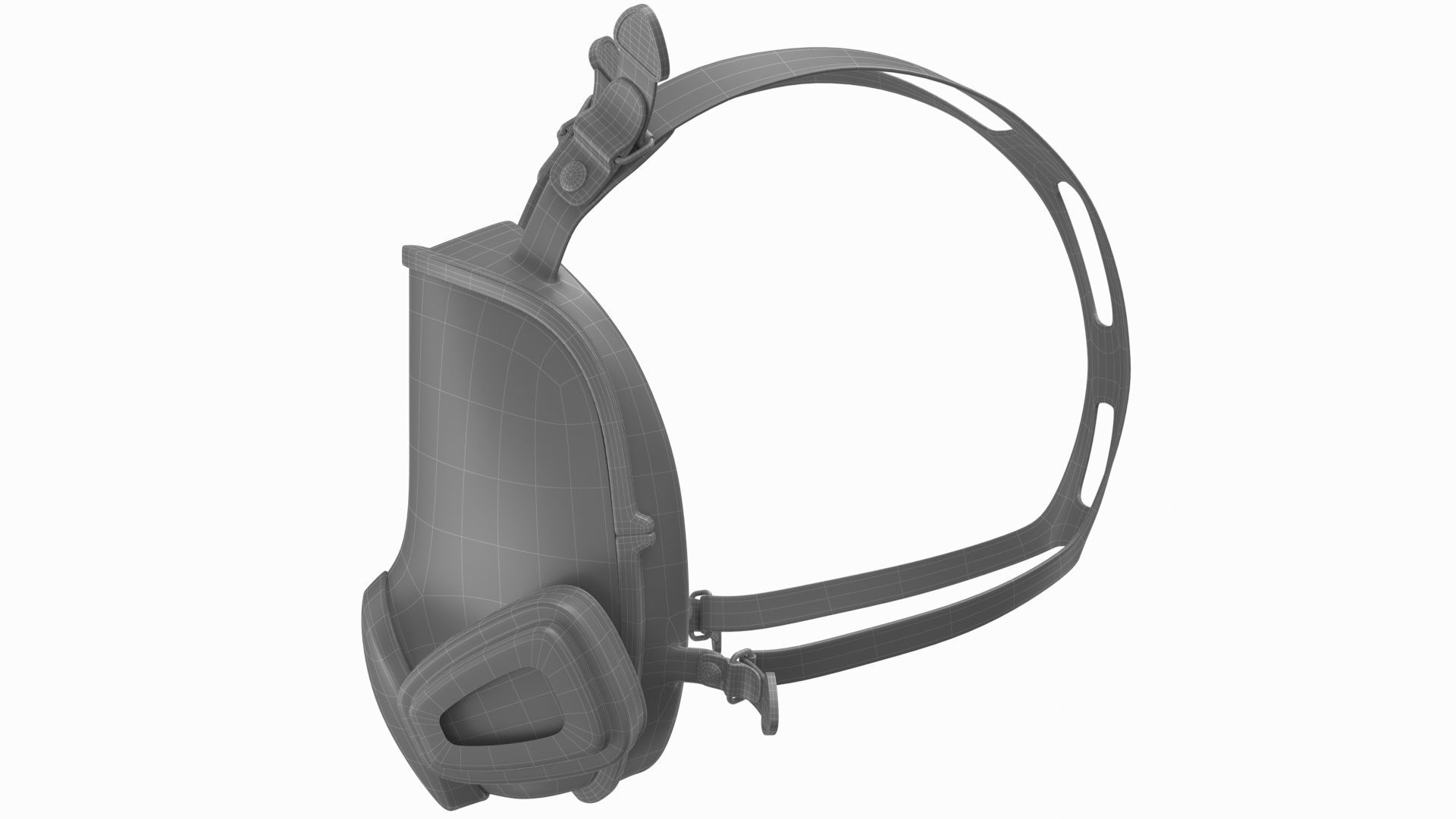 full face mask Low-poly 3D model_8