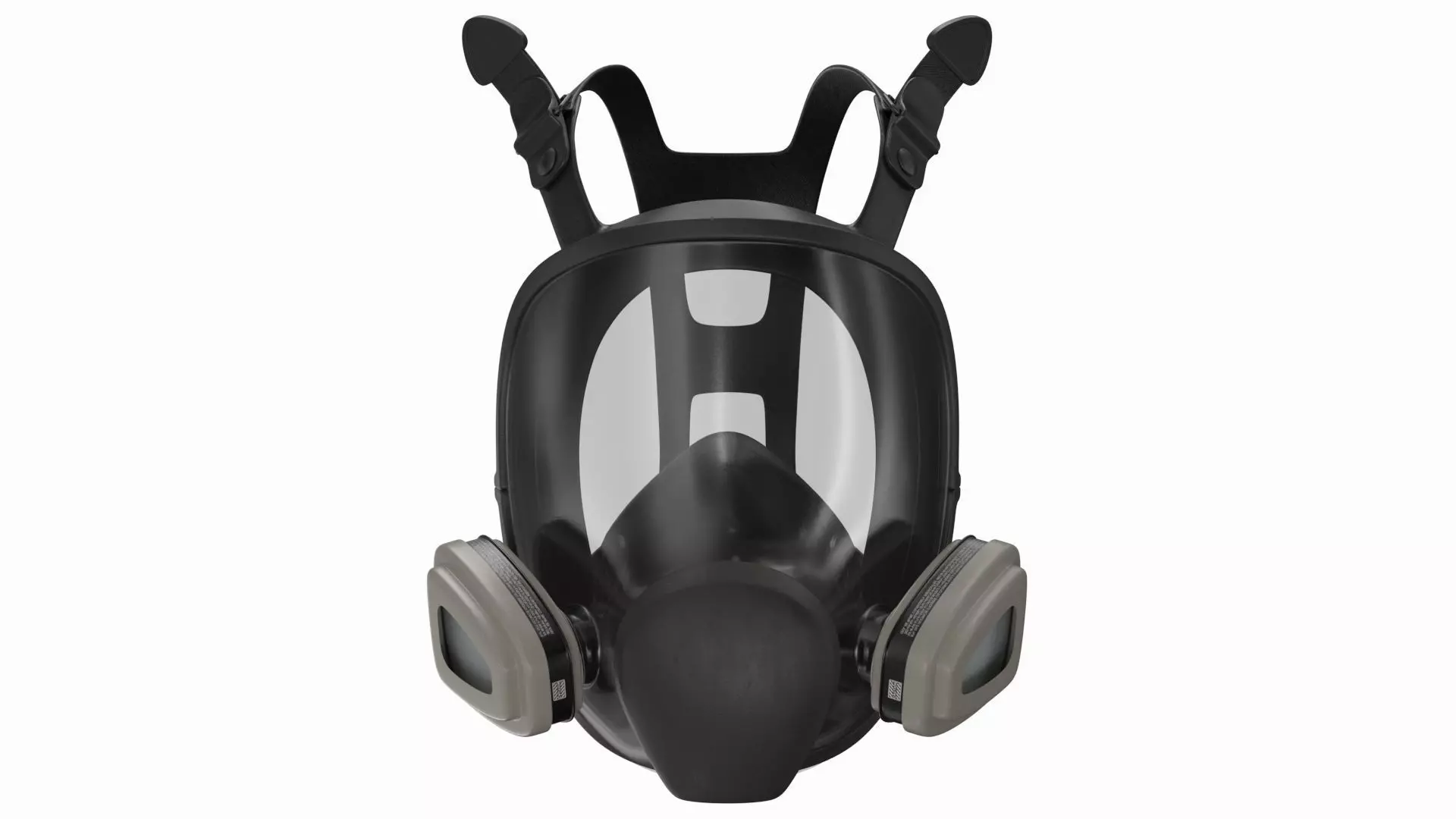 full face mask Low-poly 3D model_0