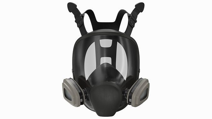 full face mask Low-poly 3D model