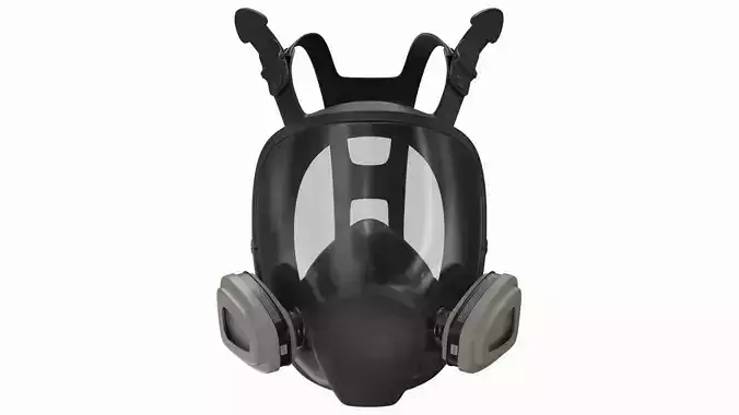 full face mask Low-poly 3D model full face mask Low-poly 3D model